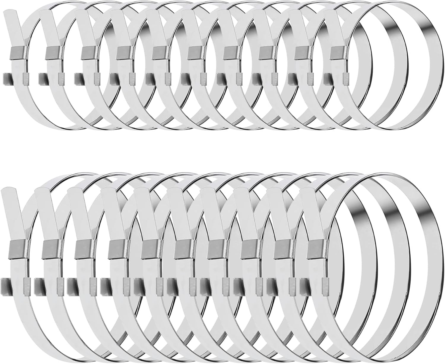 Glarks 20Pcs 45-80Mm 45-170Mm CV Boot Clamp Set, Stainless Steel Drive Shaft CV Boot Band Clamps, CV Joint Boot Clamp, Axle Boot Clamps for Most Cars image number 6