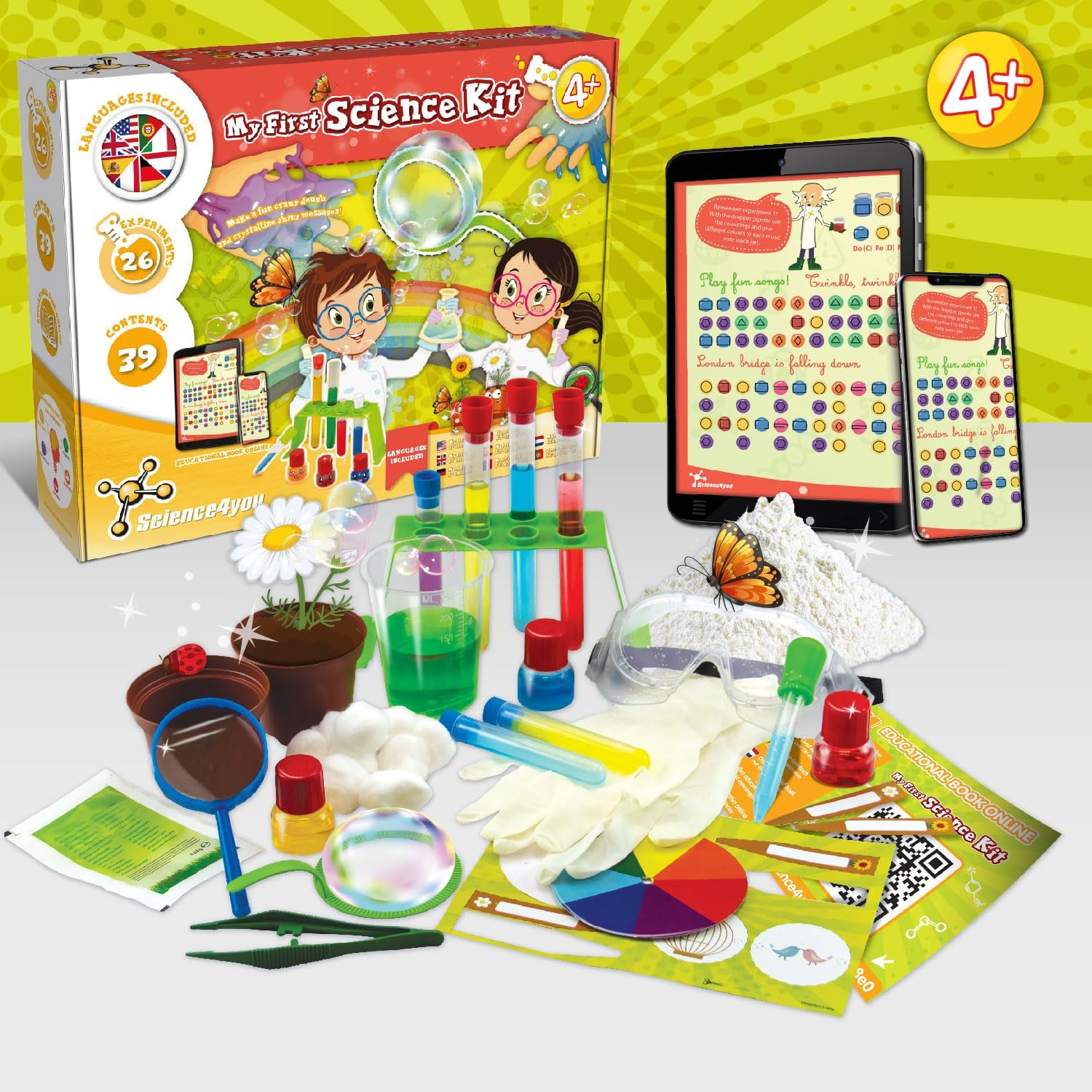 Science4You - My First Science Laboratory - Scientific Toy with 26 Experiments for Children from 4 Years - Experiment Box, Chemistry Lab and Educational Toy for Children from 4 Years