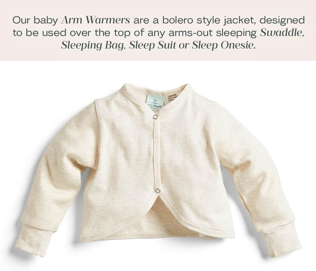 Ergopouch 1.0 Tog Arm Warmers for 3-12 Months Baby, Oatmeal Marle image number 2