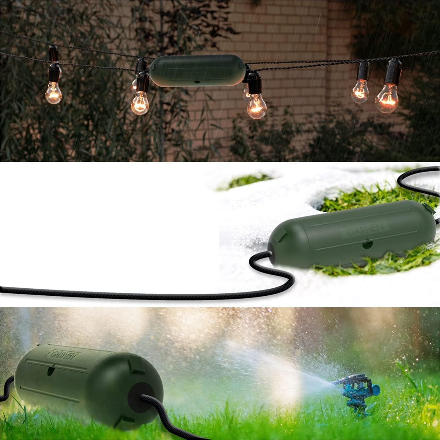 2 Pack Outdoor Extension Cord Safety Cover with Waterproof Seal, IP44 Weatherproof Cord Cover for Protect Outdoor Outlet Plug Socket Holiday String Lights, Black&hellip; image number 4