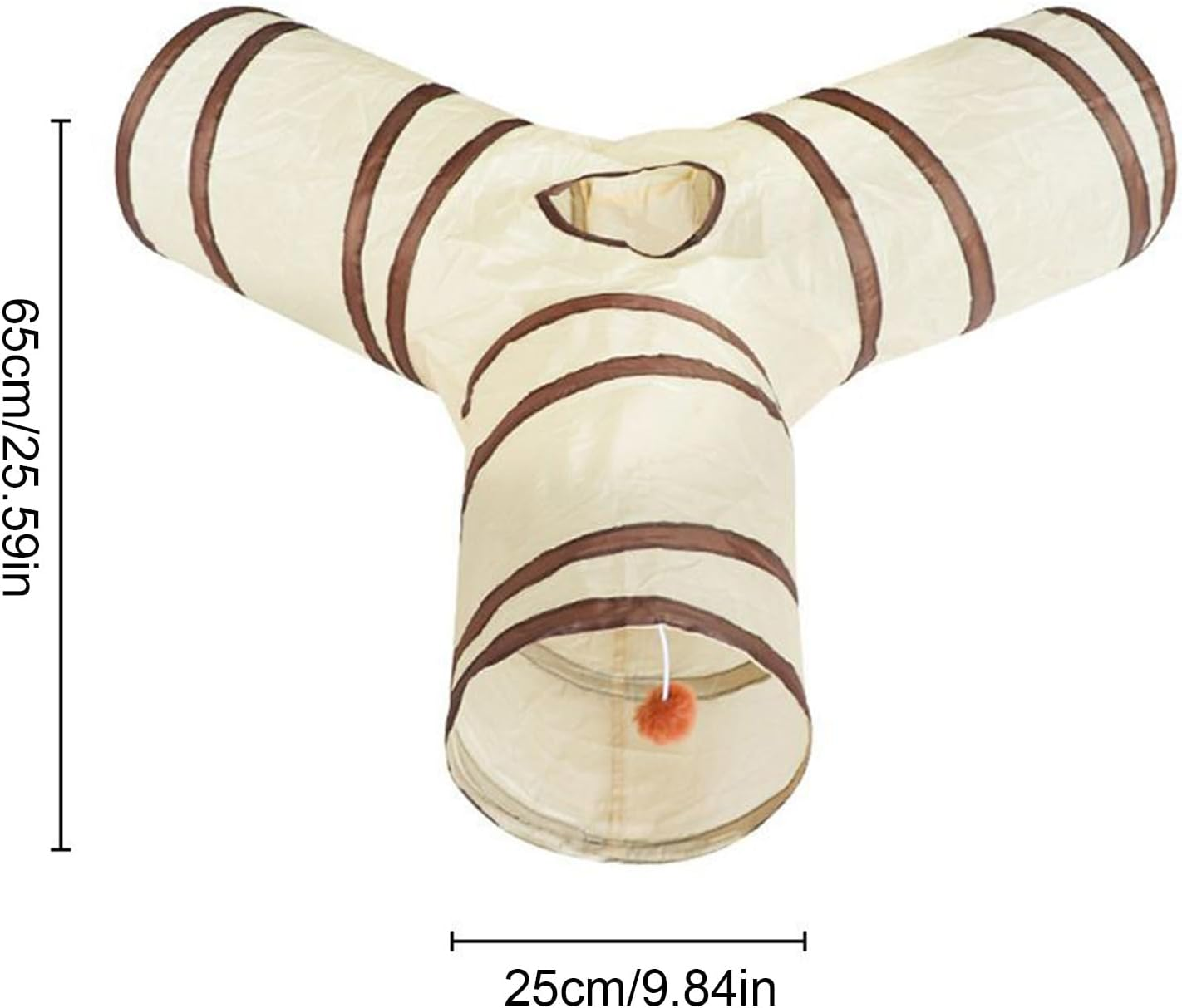 Cat Tunnel - 3-Way Play Tube Cat Tunnel Toy - Foldable Nest Interactive Toys for Kitten Puppy Indoor Exercise Enrichment Boredom Small Animal Rabbit Play Sleeping image number 2