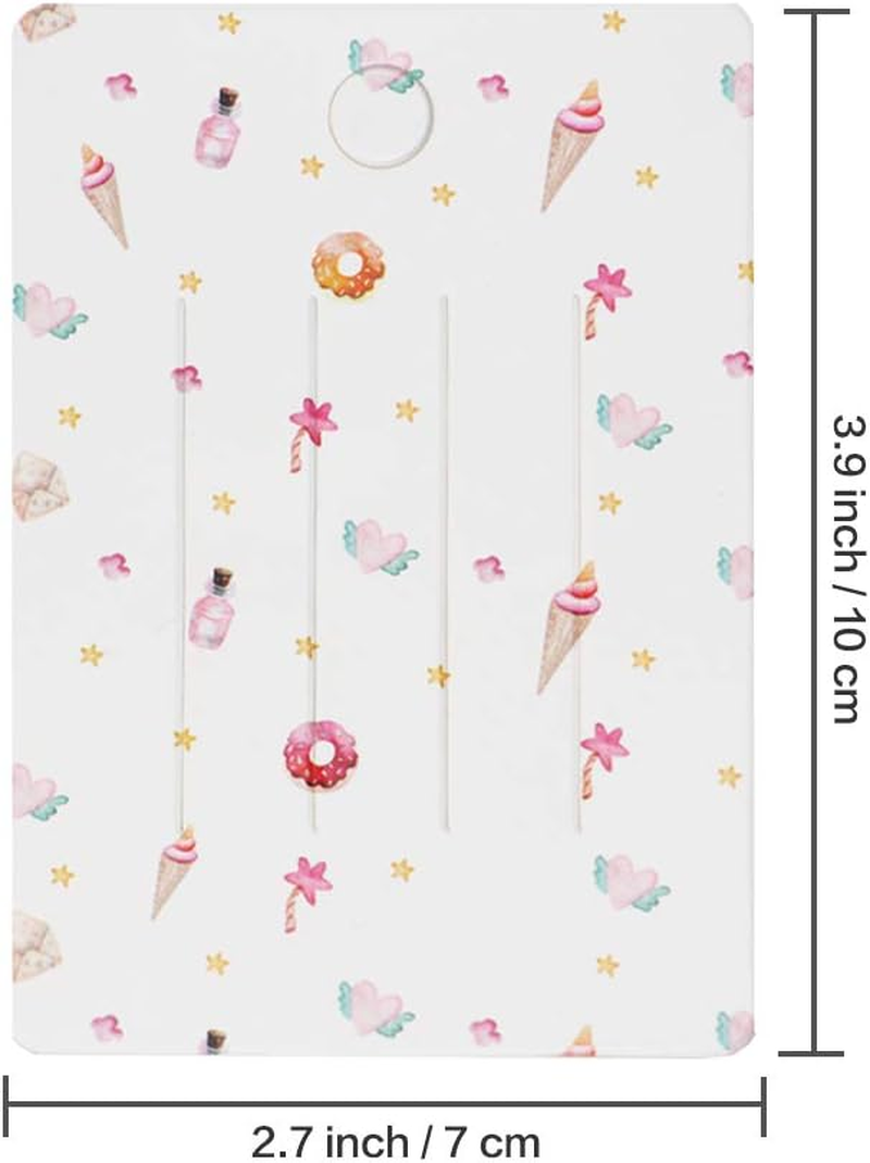 MIYKA 100Pcs Hair Clip Display Cards Cute Rectangular Cardboard for Hair Accessories Displaying Organizing, 10X7Cm
