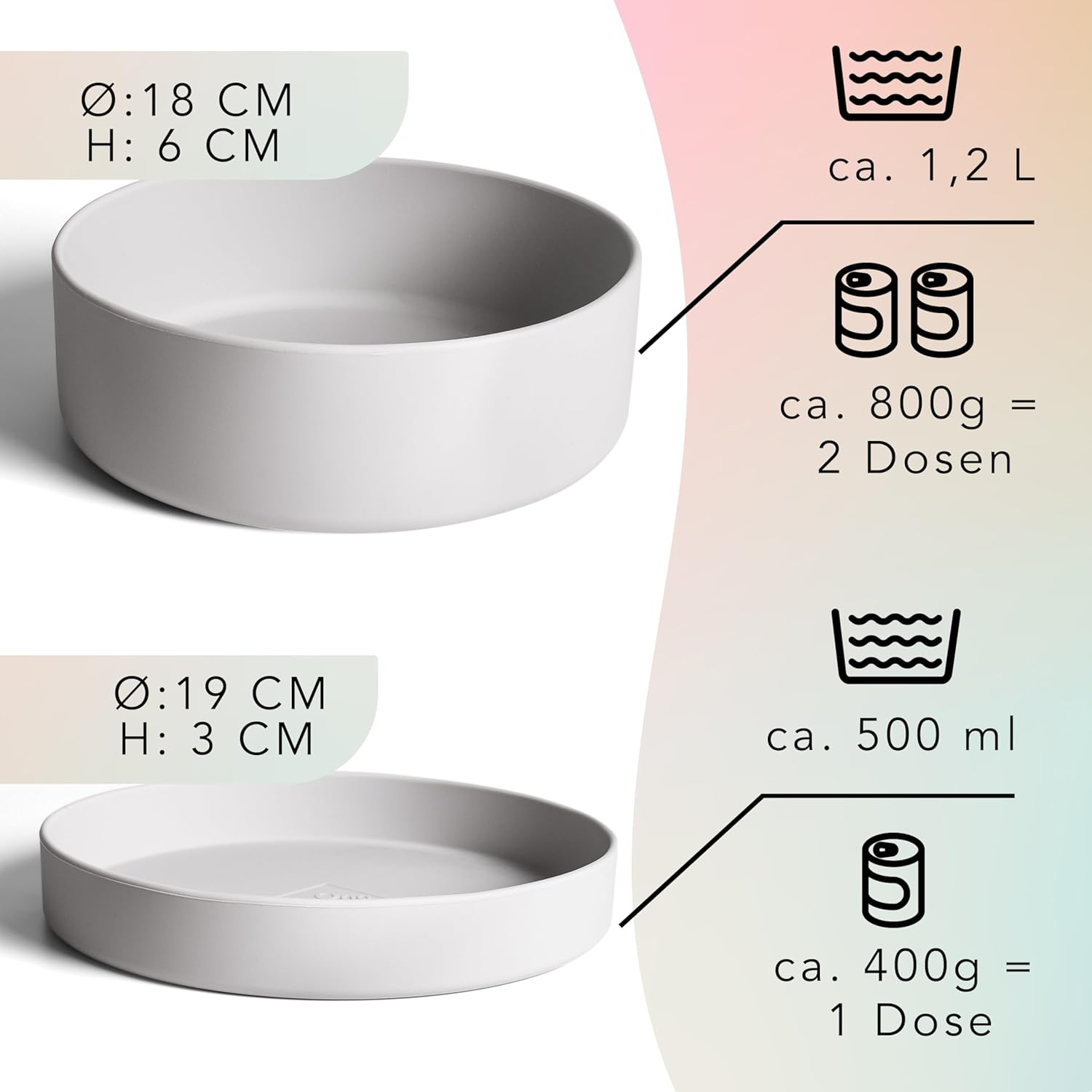 Ne&No&reg; Silicone Dog Bowl 1200 Ml with Lid for Small and Medium Dogs | Airtight Sealed in the Fridge | Feeding Bowl Dog Non-Slip | Feeding Bowl Dog Set image number 2