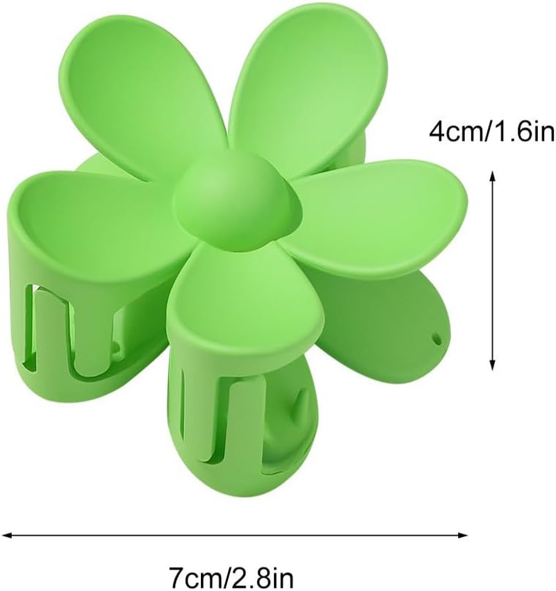 ZSPERKLA Pack of 6 Flower Hair Clips, Acrylic Hair Clips, Large Claw Hair Clips, Non-Slip Matte, Fashion Hair Styling Accessories for Women and Girls image number 2