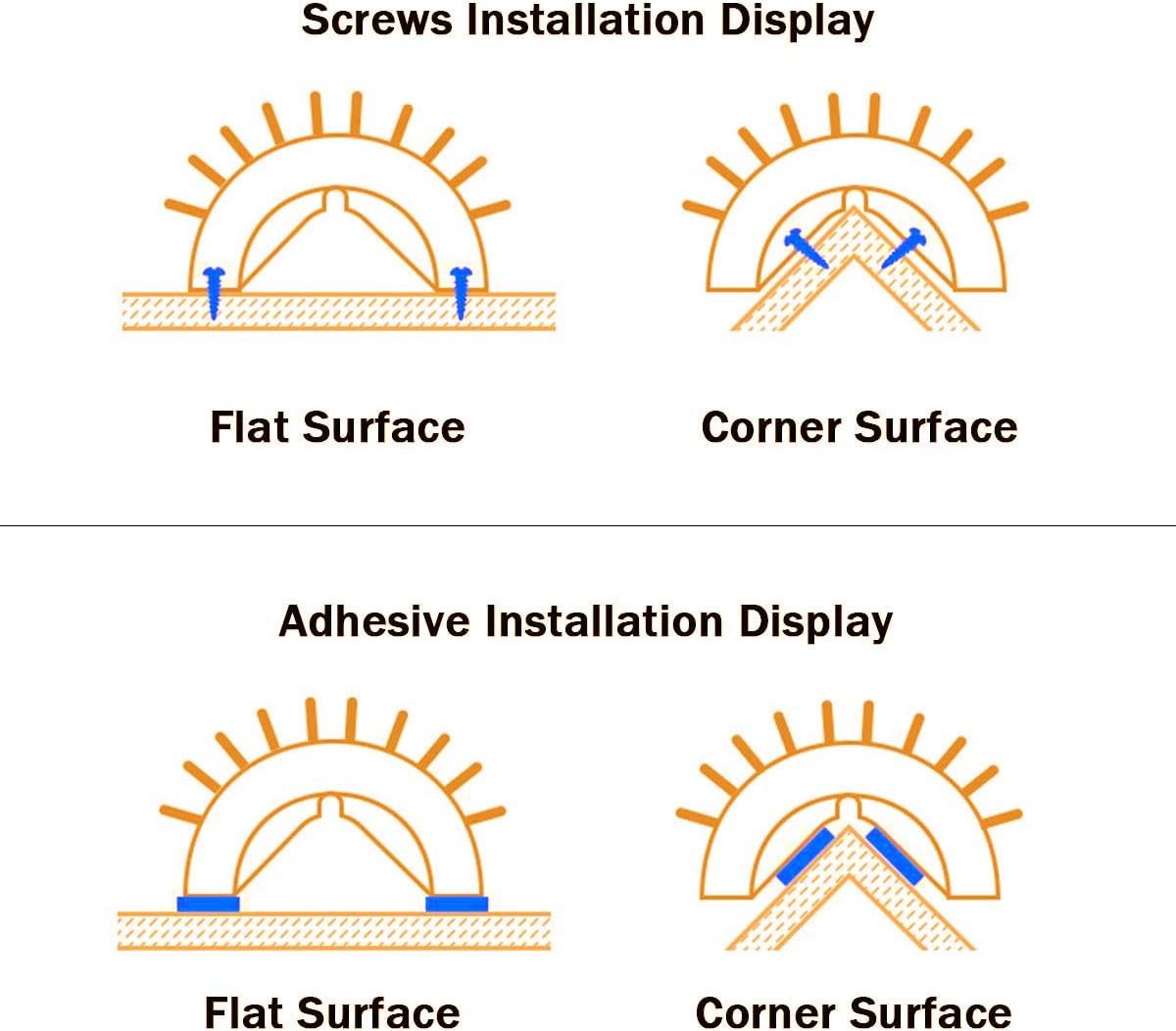 Cat Self Groomer with Catnip Pouch, 4 Pack Wall Corner Scratcher Groomers Soft Grooming Massage Combs for Short Long Fur Cats,Cat Brush Toy for Indoor Cats Kitten - 4 Pack image number 4