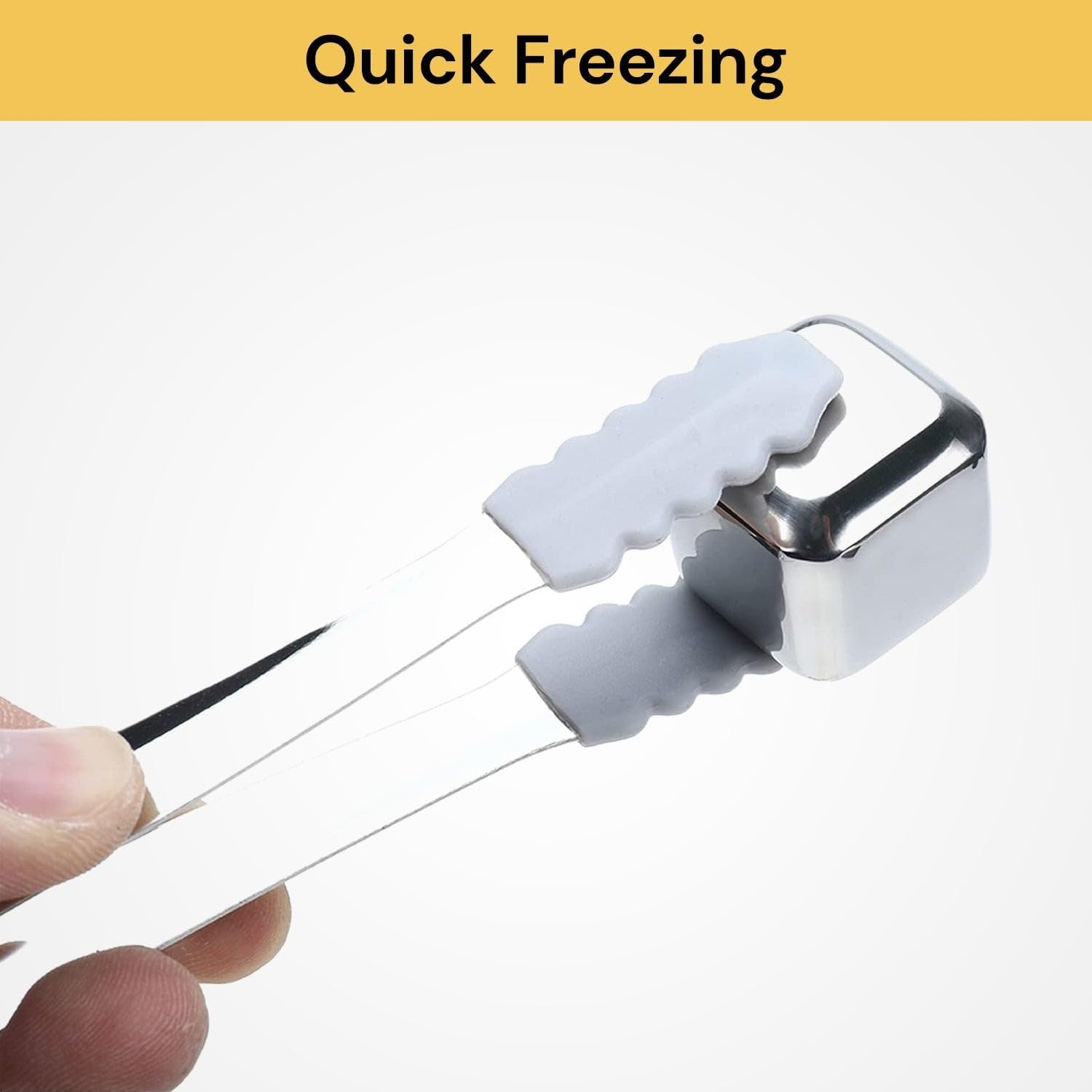 EZONEDEAL Stainless Steel Chilling 8Pcs Cubes Reusable Ice Cube Whiskey Stones for Drinks with Ice Tongs and Freezer Storage Tray Beverage Chilling Rocks Gift Sets for Man, Friends Whiskey Lovers image number 4