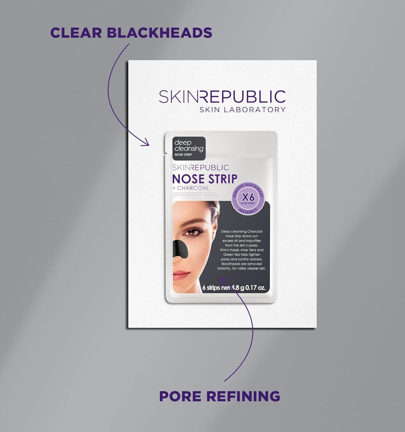Skin Republic Charcoal Nose Strip (6 Nose Strips) image number 1
