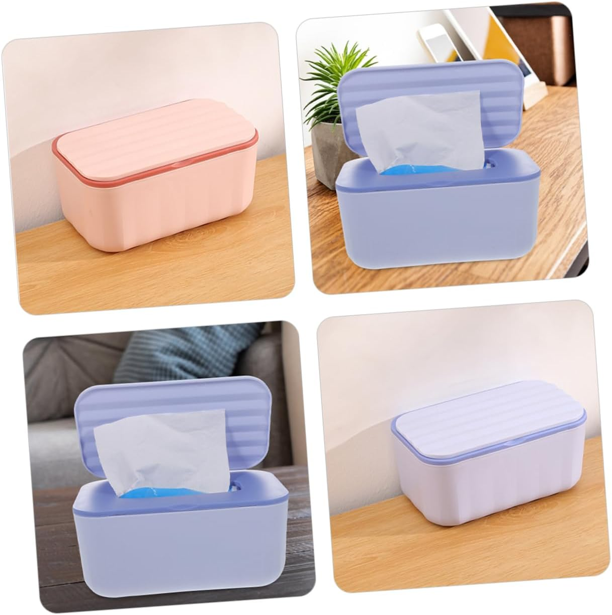 IMIKEYA 2Pcs Refillable Wipes Container Wipe Storage Box Flushable Dispenser for Bathroom Sealing Lid image number 1