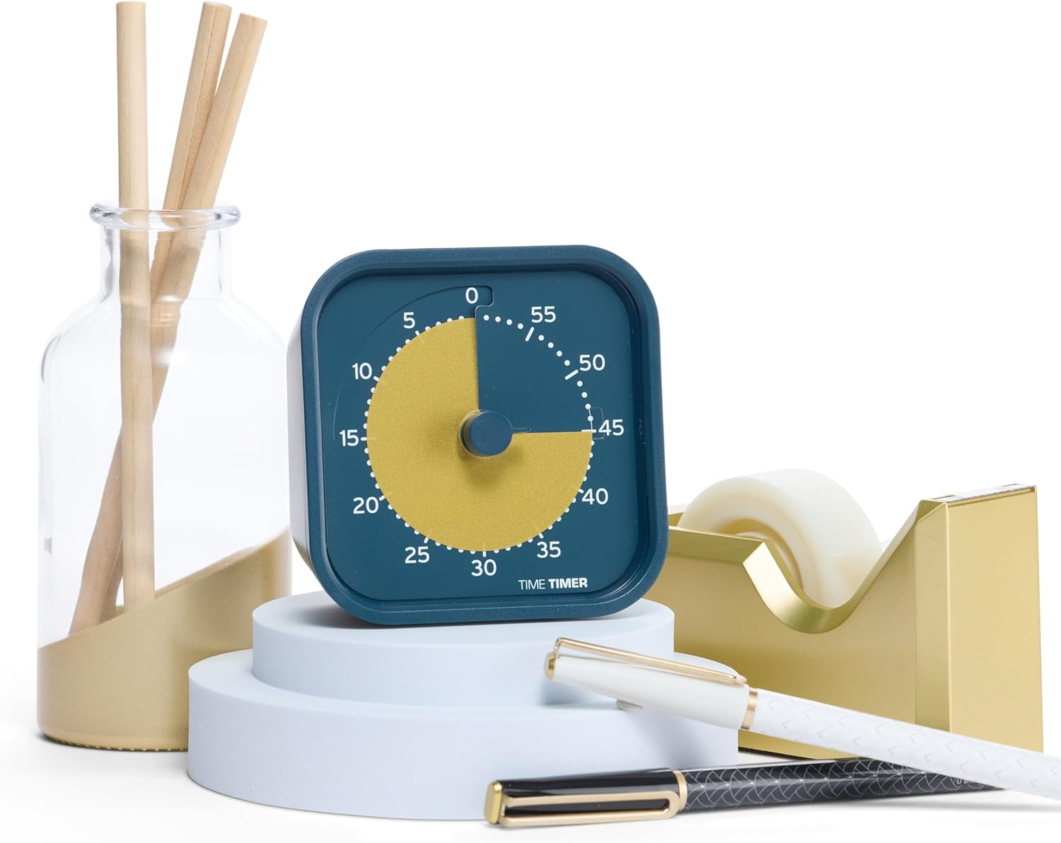 Time Timer MOD - Home Edition - Individual Sized 60 Minute Visual Countdown Timer for ADHD, Aduts, Students, and Pomodoro with Silent Operation (Metallic Midnight) - Rainbow Wheel image number 4