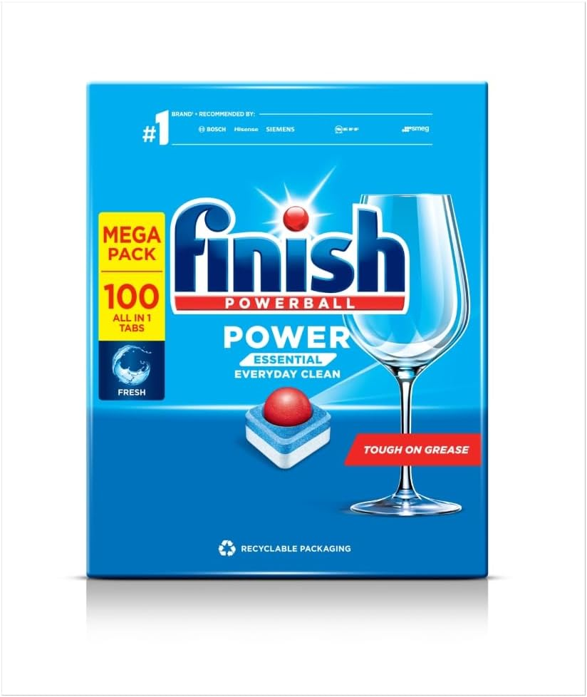 Finish Power Essential Everyday Dishwasher Tablets (Pack of 100)