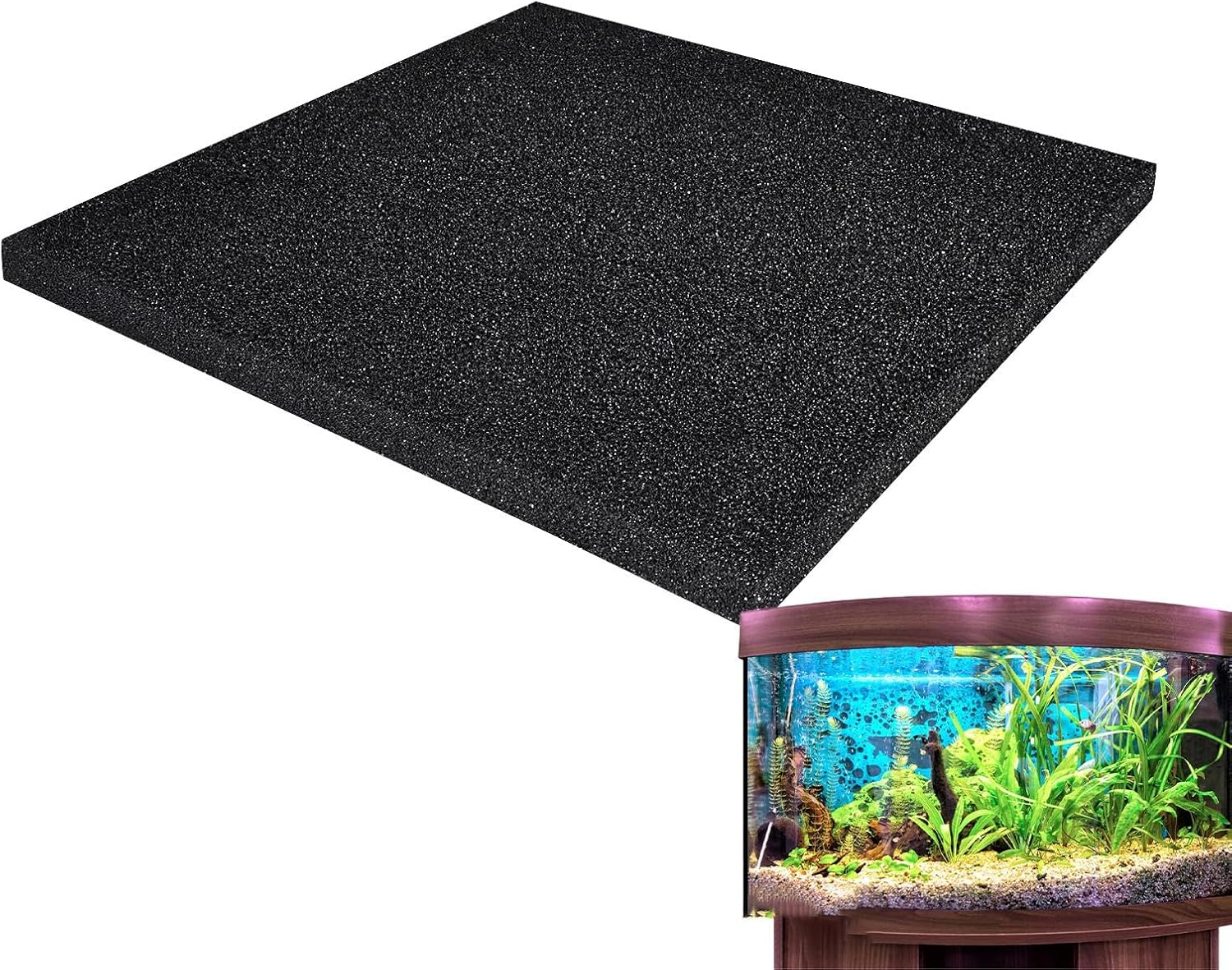 Wezalget Aquarium Filter Foam Pad | Easy to Cut Replacement Fish Tank Filter Foam Aquarium Filter Media Foam - for Aquarium Fish Tank Pond Canister Filters, Enhanced Aquatic Health