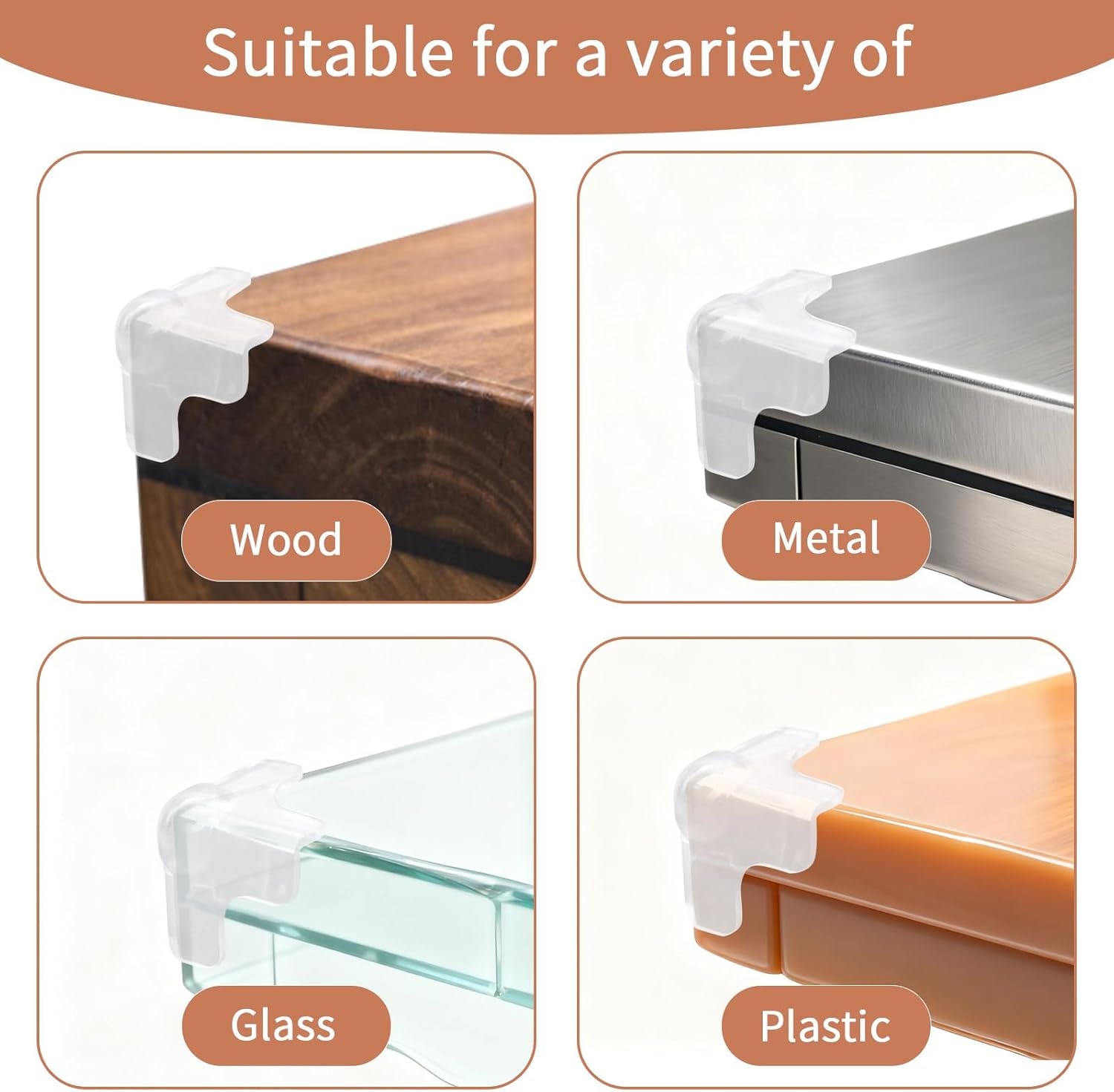 12Pcs Baby Corner Protectors, 3D Airbag Clear L-Shape Furniture Edge Guards & Bumpers for Table Edges Sharp Corners Child Proofing Corner Guards Covers to Prevent Injuries image number 6