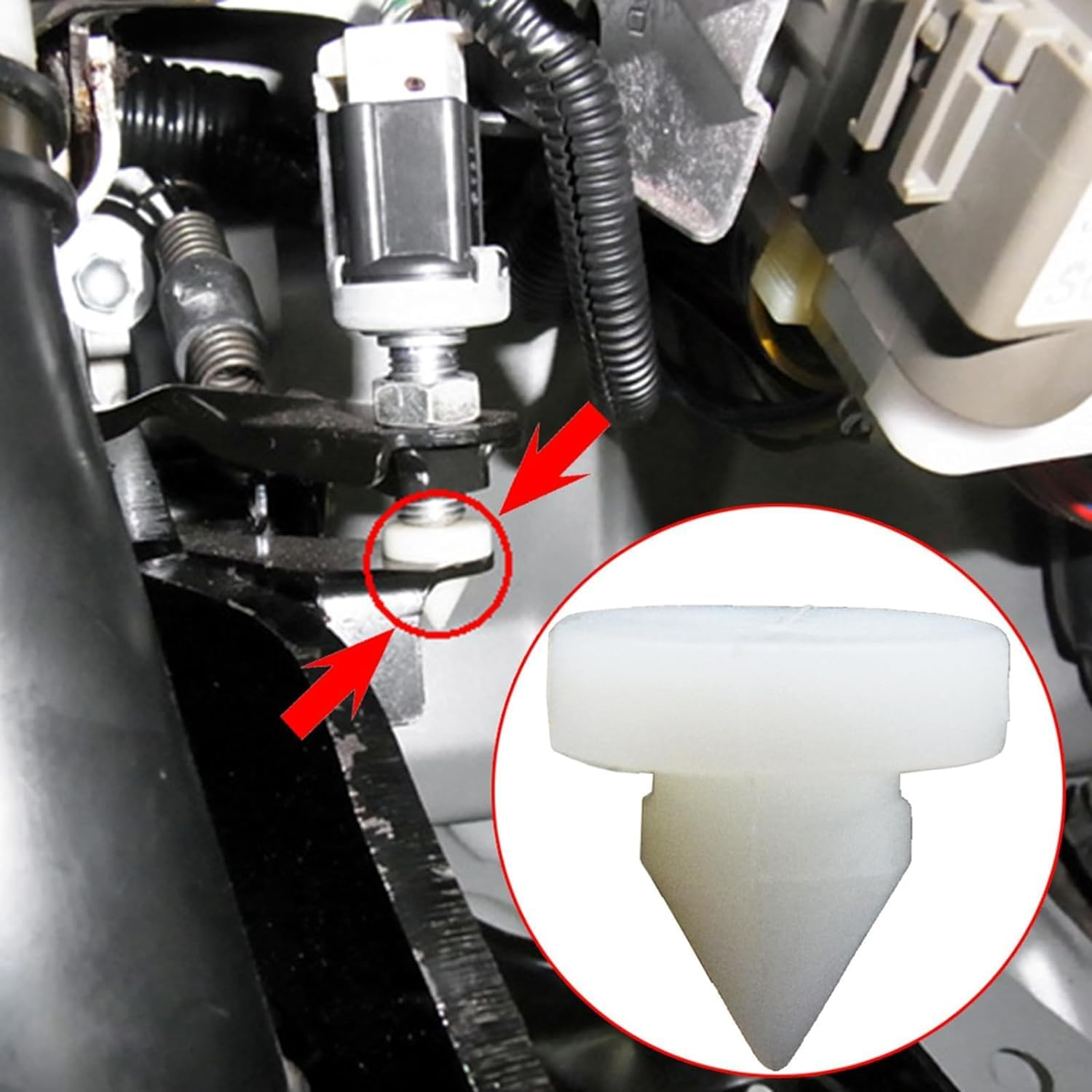 Puryupearl 4 Pcs White Clutch Pedal Stop Pad Clutch Pedal Stop Pad 46505-SA5-000 46505SA5000 for Acura-Civic Brake Pedal Limit Block Brake Limiter Pad Pedals and Pedal Accessories image number 5