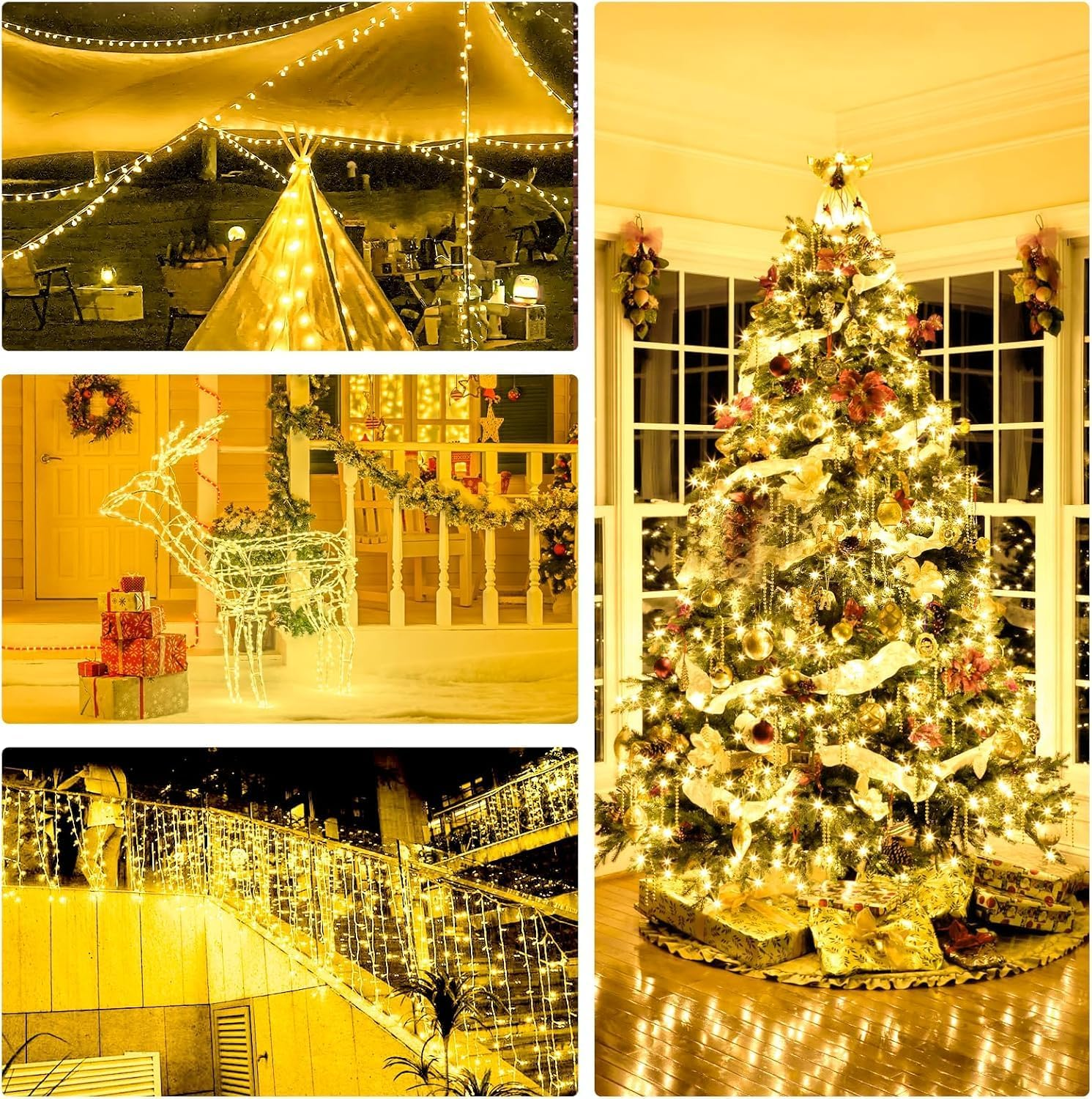 10M 100LED USB Fairy Lights Plug in with Remote, Twinkle String Light with Remote and Timer, Waterproof 8 Modes Starry Lights for Indoor Wreath DIY Party Wedding Christmas Decoration, Warm White - Usb Fairy Lights With Remote image number 5