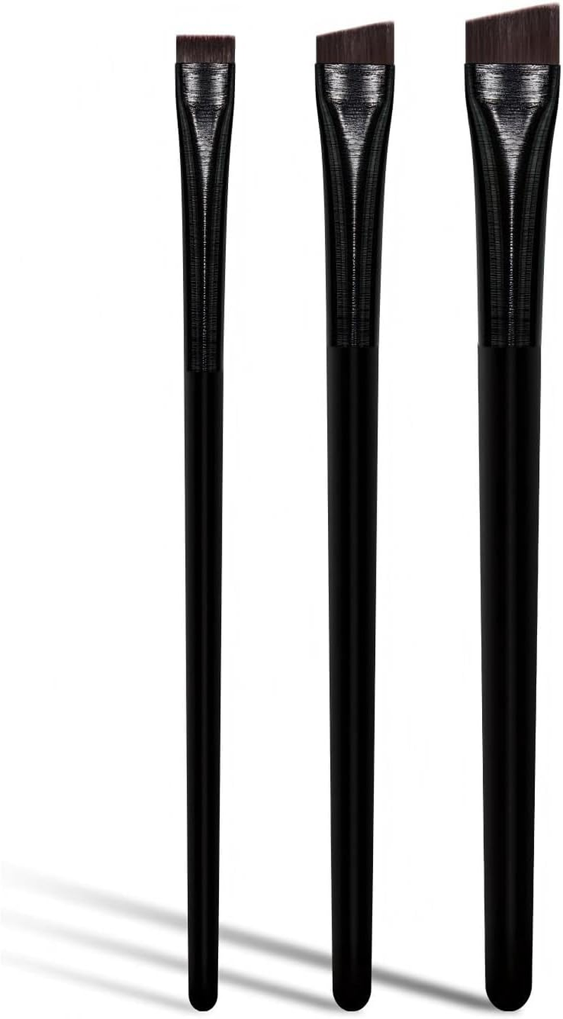 Yimaneili 3-Piece, Eyebrow Brush Eyeliner Brush Set, Thin Diagonal Dyeing Brush, Ultra-Thin Flat Makeup Brush, Precise Makeup Tools image number 5