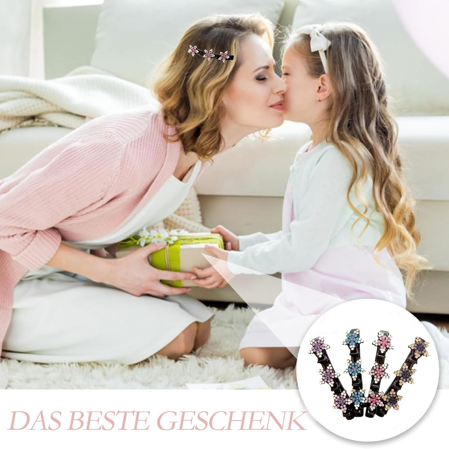 Set of 4 Braided Hair Clips, Side Hair Clips, Fringe Clips, Hair Clips, Hair Segmentation Clips, Hair Clips, Hair Clips, Hair Clips, Hairdressing, Etc, Hair Clip, Hummingbird Hair Clip image number 1