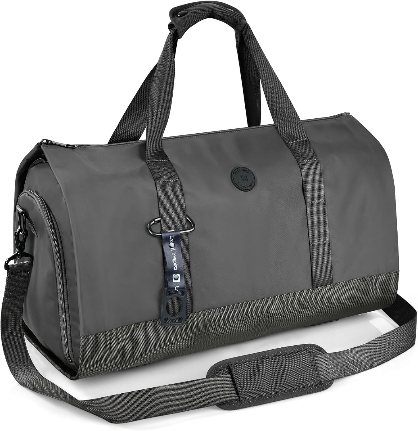 Travel Inspira Convertible Garment Bag for Travel - Carry on Garment Duffle Weekender Bag with Extended Shoe Compartment & Shoulder Straps, 2 in 1 Waterproof Hanging Suitcase Suit Bag (Army Green)