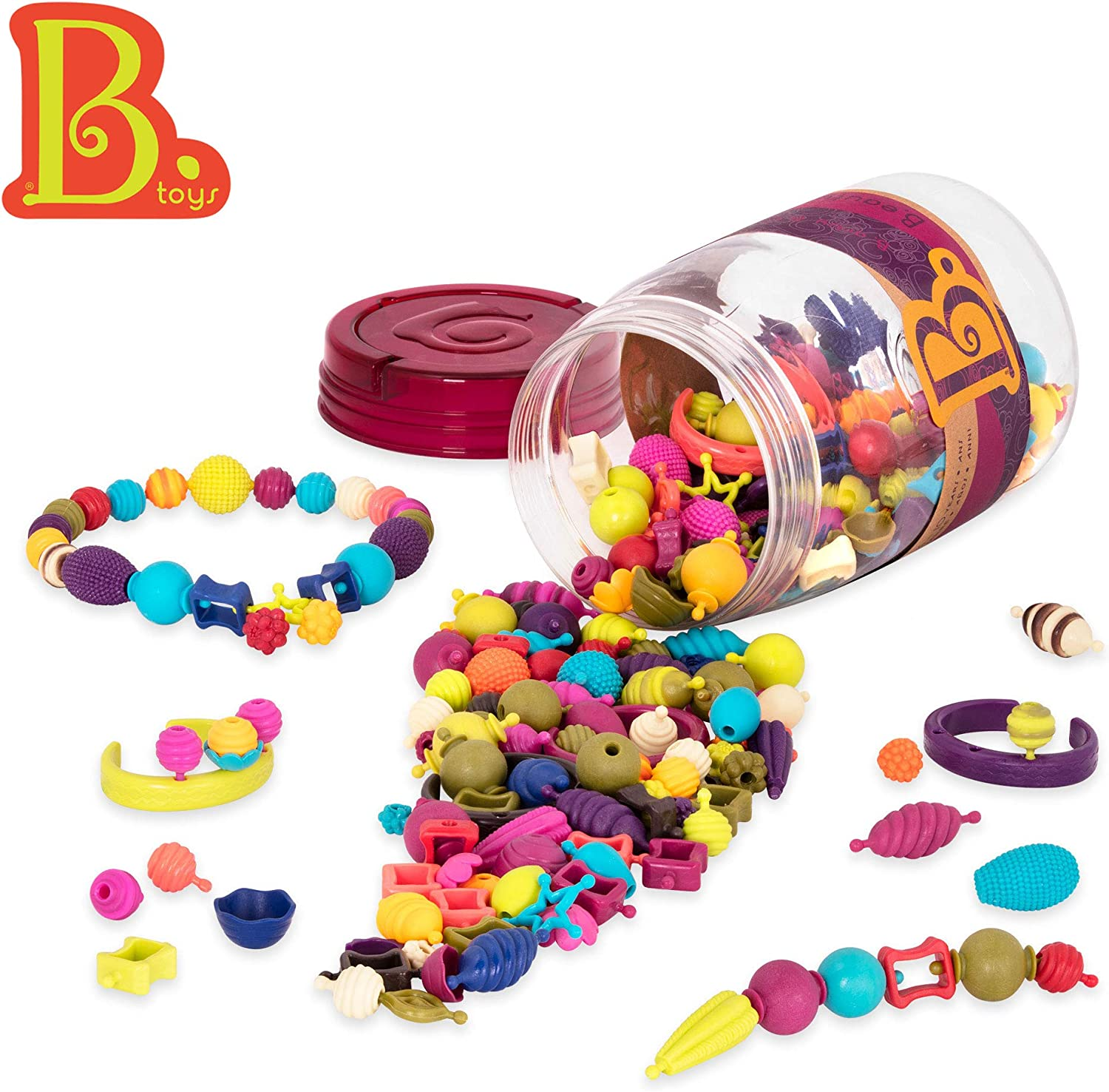 B. Toys &ndash; Pop Arty! 275 Pieces &ndash; Jewlery Making Kit &ndash; Creative Pop Snap Bead Set for Kids &ndash; DIY Craft Jewelry Making Kit &ndash; Necklaces, Rings, Bracelets &ndash; 4+ Years image number 4