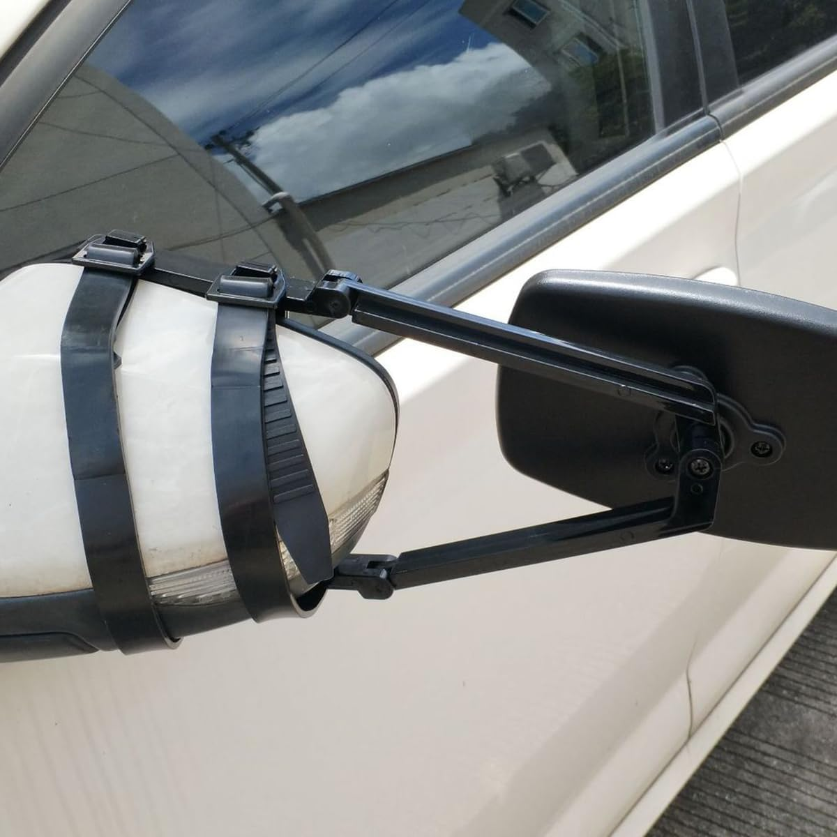 2 Pcs Towing Mirror Clip,Universal Multi Trailer Caravan Car Truck Vehicle(Black)