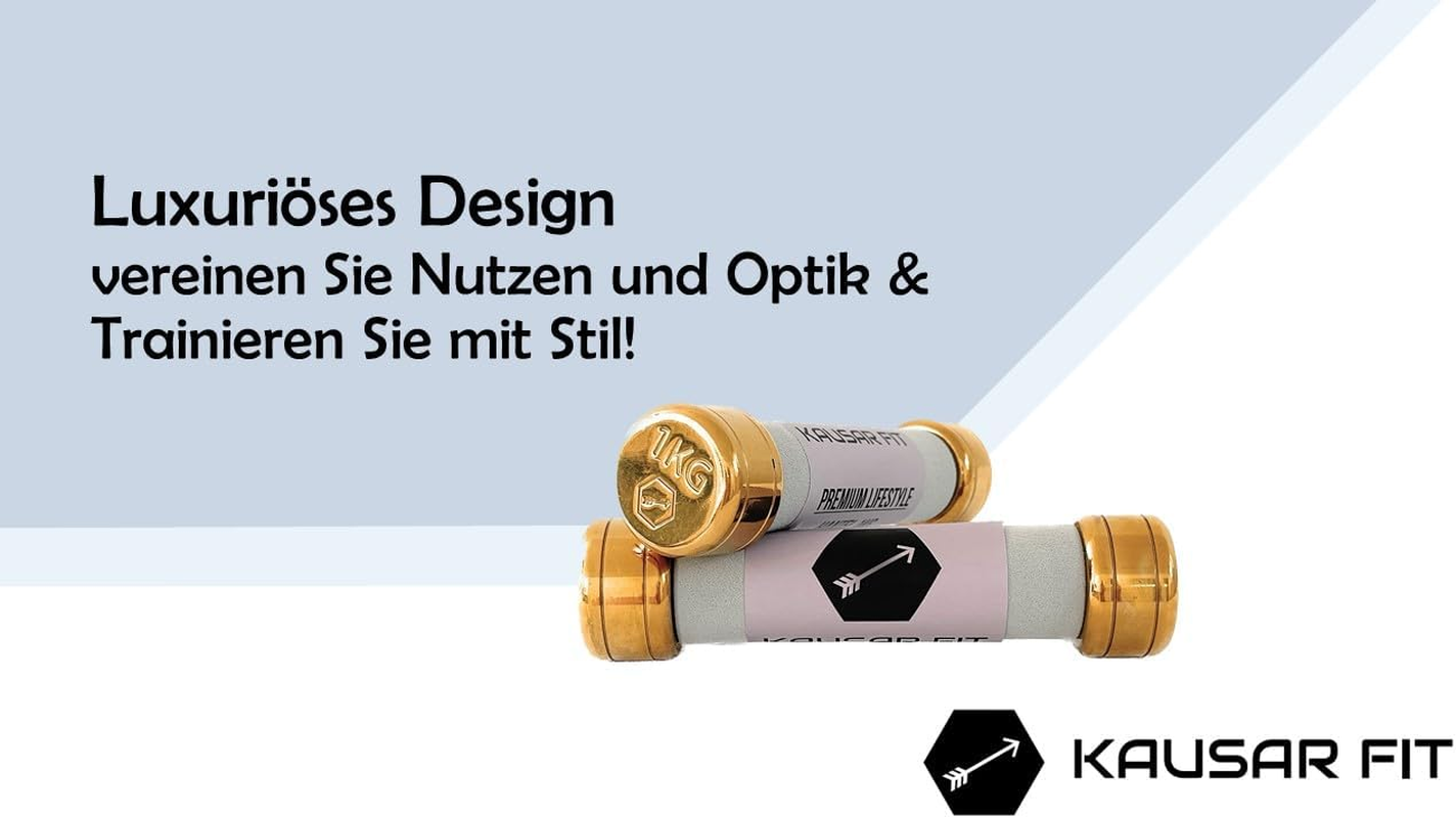 Kausar Fit Dumbbell Set - Luxury Dumbbells [Stylish Design] | Fitness Weights for Strength Training at Home Dumbbells 1 Kg | Choose Size Now... image number 3