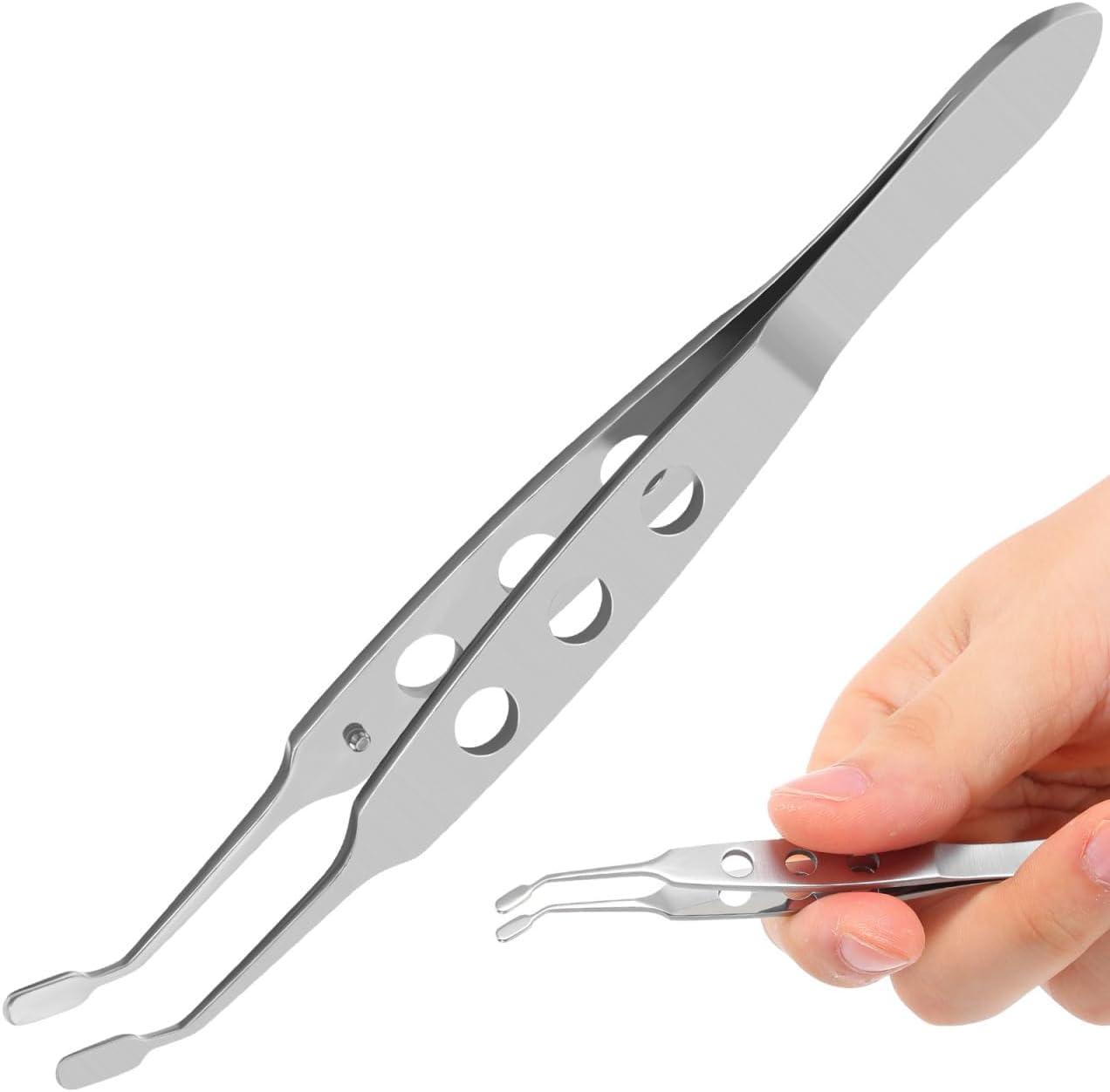 Gatuida Meibomian Gland Expressor Tweezers Stainless Steel Eyelid Massage Forceps Precision Eyelid Compressor Tool with Non-Slip Handle for Mgd Treatment And image number 6