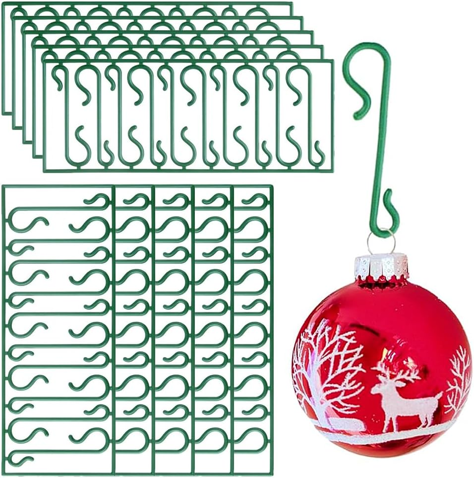 100 Pieces Christmas Bauble Ornament Hooks,S-Shaped Hanger Xmas Tree Hanging Hooks for Christmas Tree, Christmas Wreath, Christmas Vine image number 5