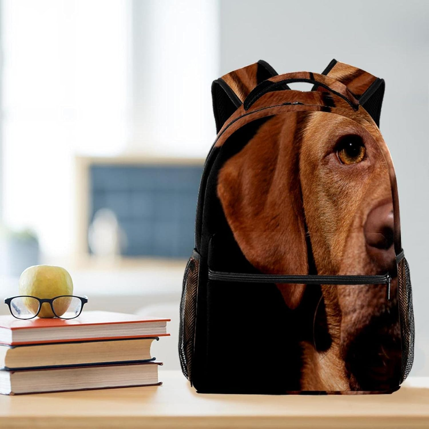 Labrador Dog Head Backpack Students Shoulder Bags Travel Bag College School Tote Backpacks