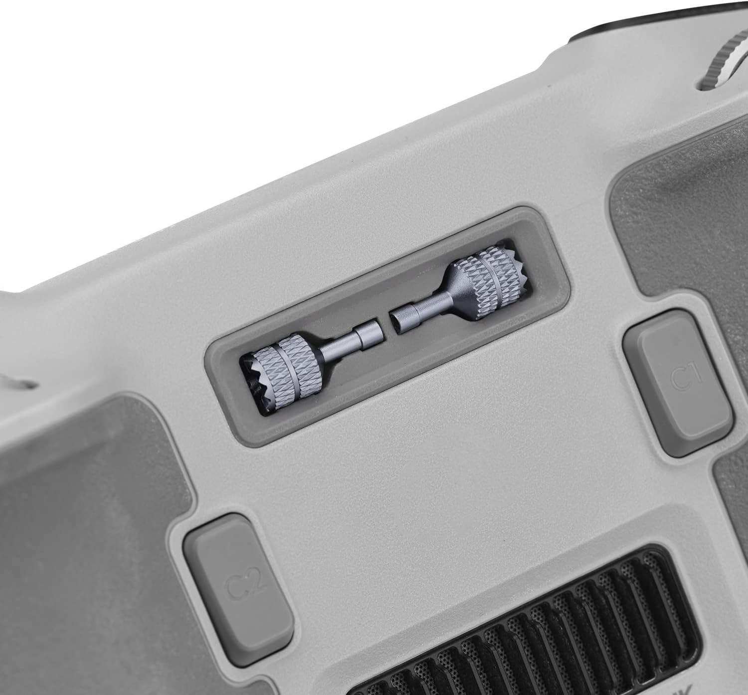 2PCS Replacement Joystick for DJI RC/RC 2 Remote Controller Aluminium Thumb Sticks Compatible with DJI Mini 3 Pro/Mini 4 Pro/Air 3 Drone Accessory(Silver Grey) image number 1