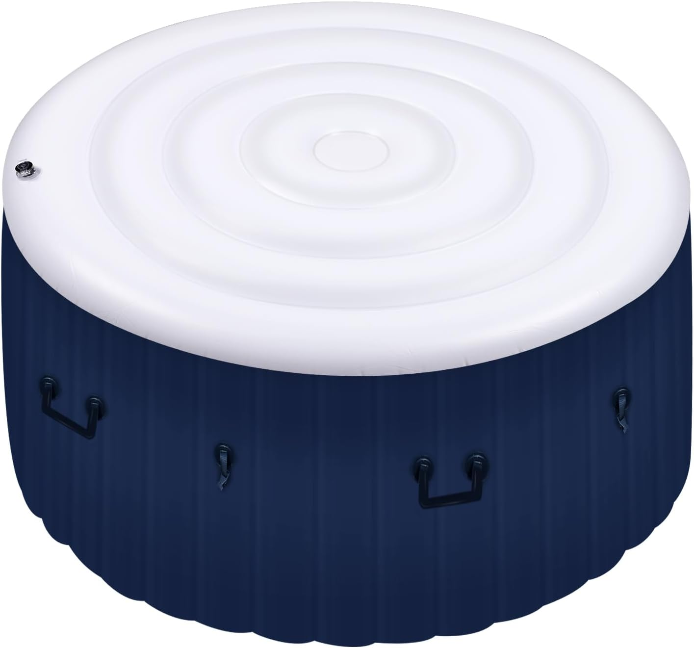 Inflatable Hot Tub Cover, 4.75Ft round Insulated Hot Tub Lid Portable Foldable Hot Tub Cover Protector Rain Overflow Windproof Cover for Inflatable Outdoor Hot Tubs image number 5