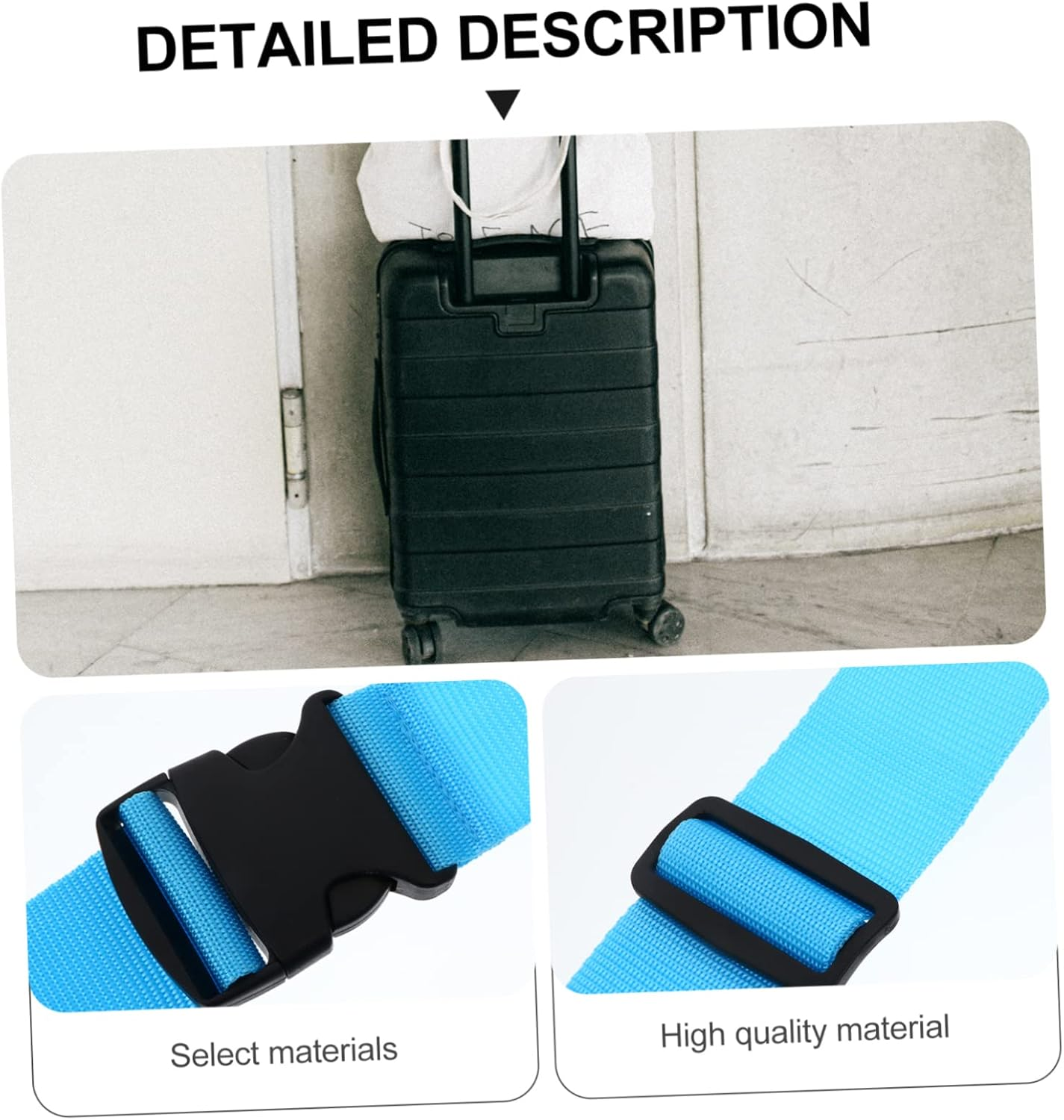 DOITOOL 5Pcs Luggage Straps Belts Suitcase Tie down Straps Buckle Strong Lash for Carry Luggage image number 3