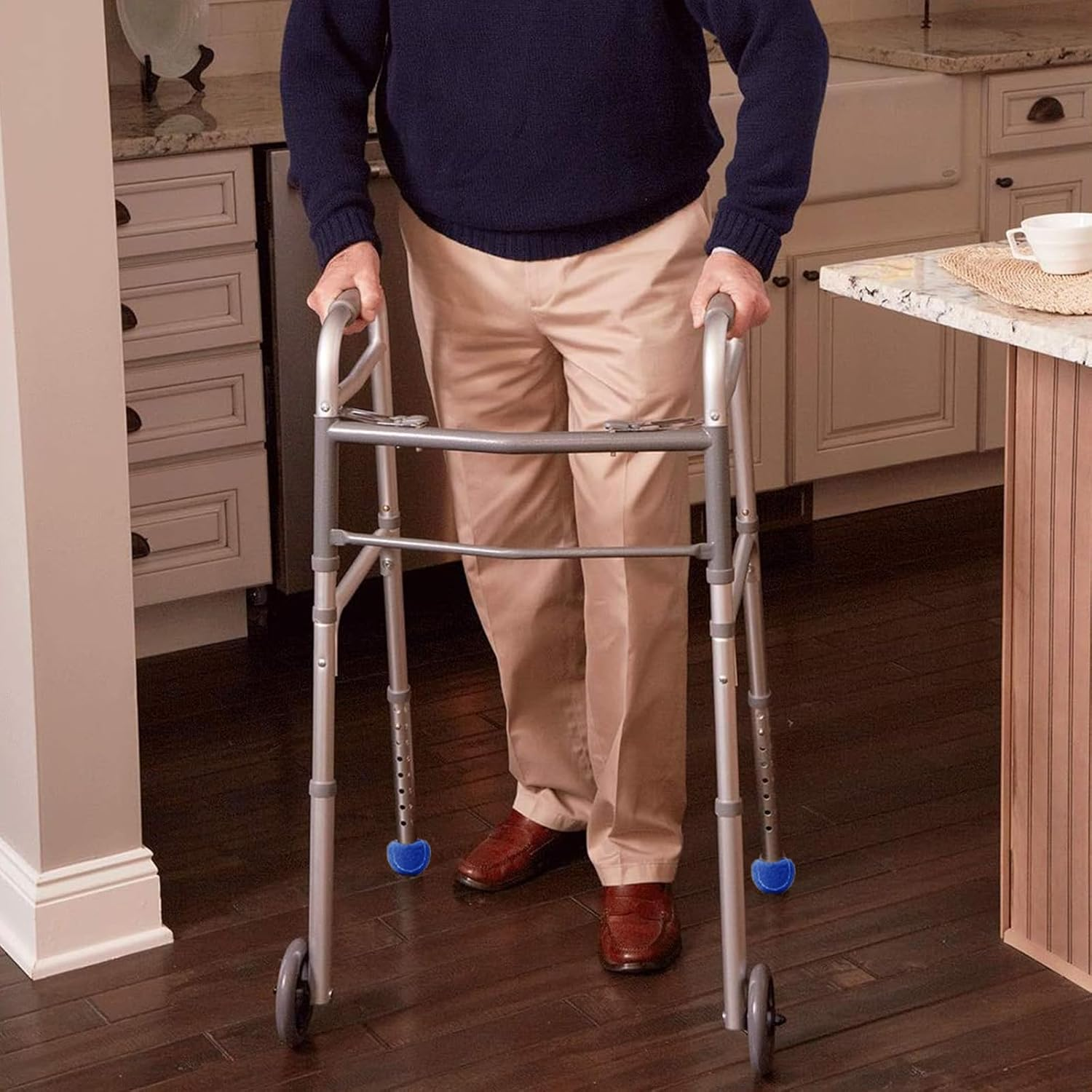 Walker Tennis Balls Precut Tennis Balls for Walkers 4PCS Walkers Legs Universal Precut Glide Balls, Heavy Duty Long Lasting Felt Pad Glide Coverings for Furniture Legs and Floor Protection image number 6