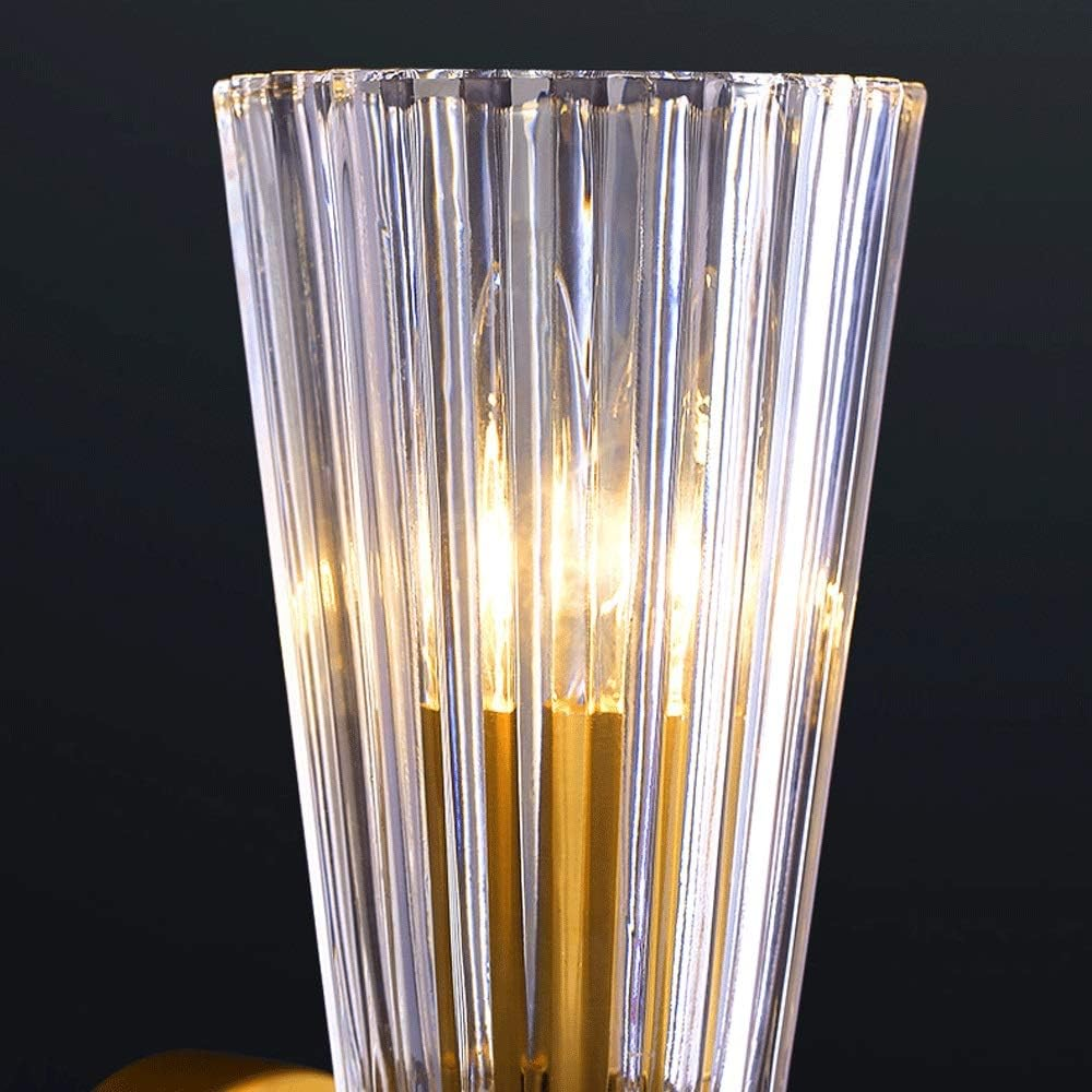 Postmodern Crystal Wall Light, Indoor Brass Wall Sconce Lamp, E14 Wall Lighting Fixtures Headboard Lamps for Living Room Bedroom Bedside Stairs Hallway, E14 Socket XXZ image number 4