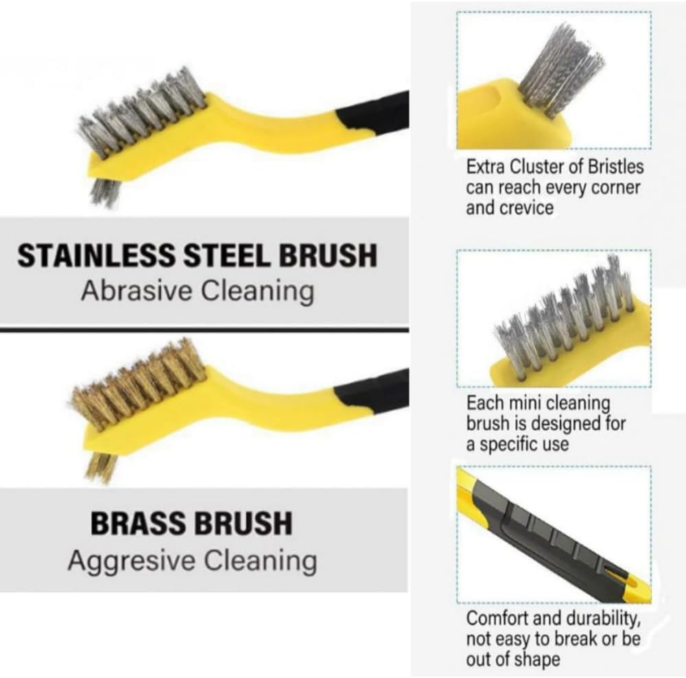 DACUAN Hob Oven Hand Cleaning Tool Set, Non-Scratch Glass Window Remover with 14 Spare Replacement + 2 Stainless Brush for Removing Burnt-On Food Glass Ceramic Wallpaper Labels Sticker Adhesive Glue image number 4