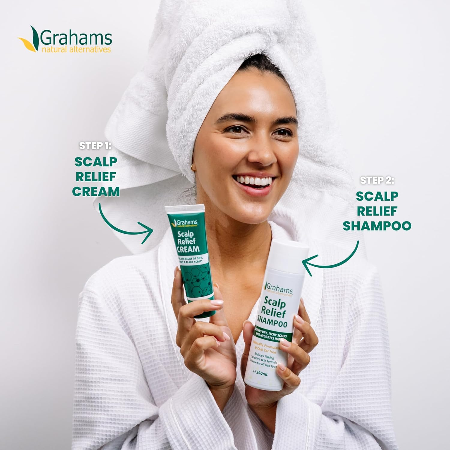 Grahams Natural Scalp Relief Cream - Seborrheic Dermatitis, Dandruff Scalp Treatment - Moisturises Dry, Itchy & Flaky Scalps - Manuka Honey, Calendula, Jojoba Seed Oil (1 X 60G) image number 3