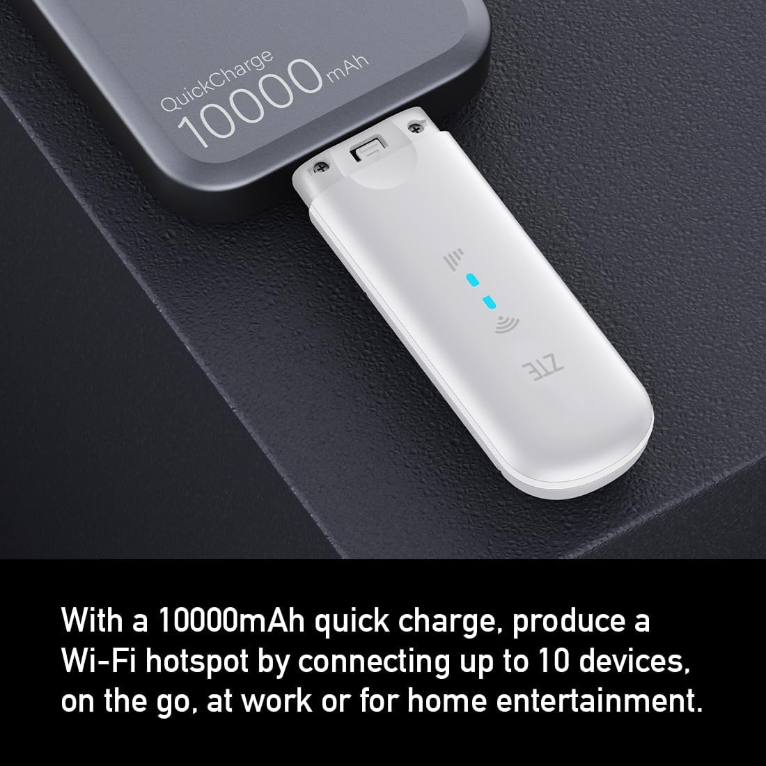 ZTE MF79N, Unlocked Wi-Fi USB Modem, Low Cost Travel Wi-Fi, External Antenna Ports (White) image number 1