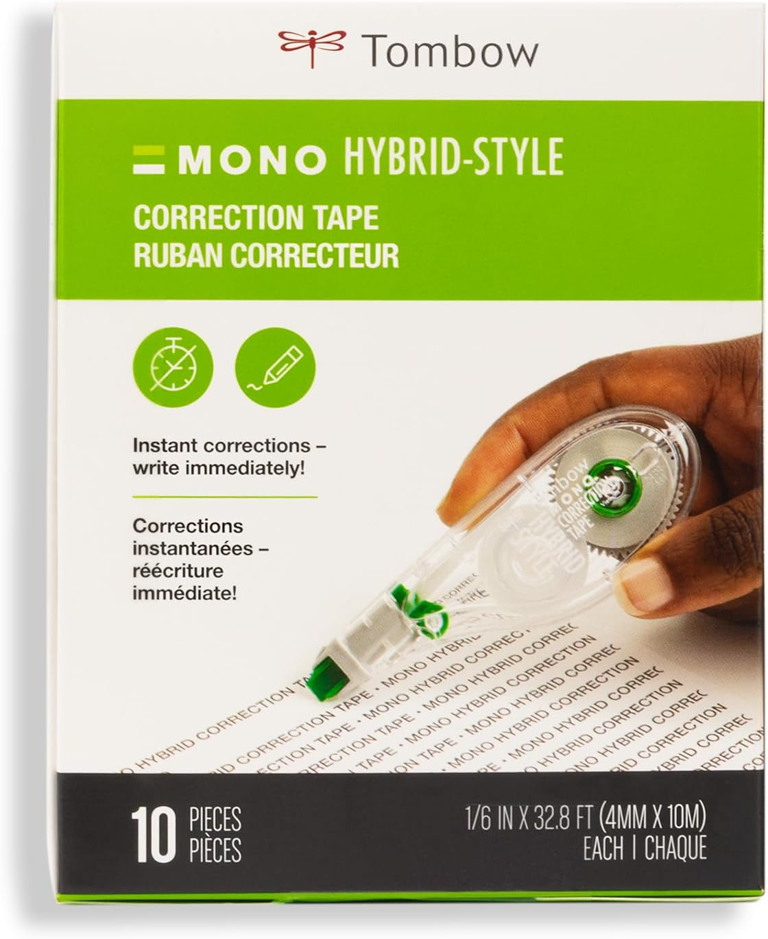 Tombow Mono Hybrid Correction Tape, 10-Pack