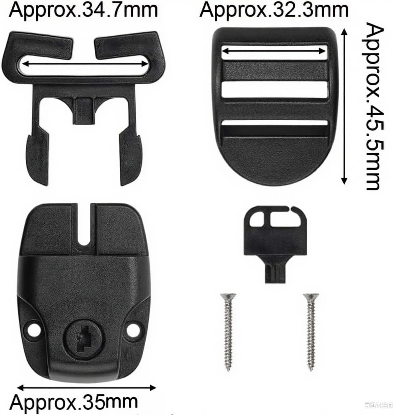 4 Piece Set Hot Tub Cover Latch Repair Kit with Key and Screws, Hot Tub Cover Latch Repair Kit with Key and Screws, Plastic Hot Tub Cover Clips Replacement Latch Repair Kit image number 6