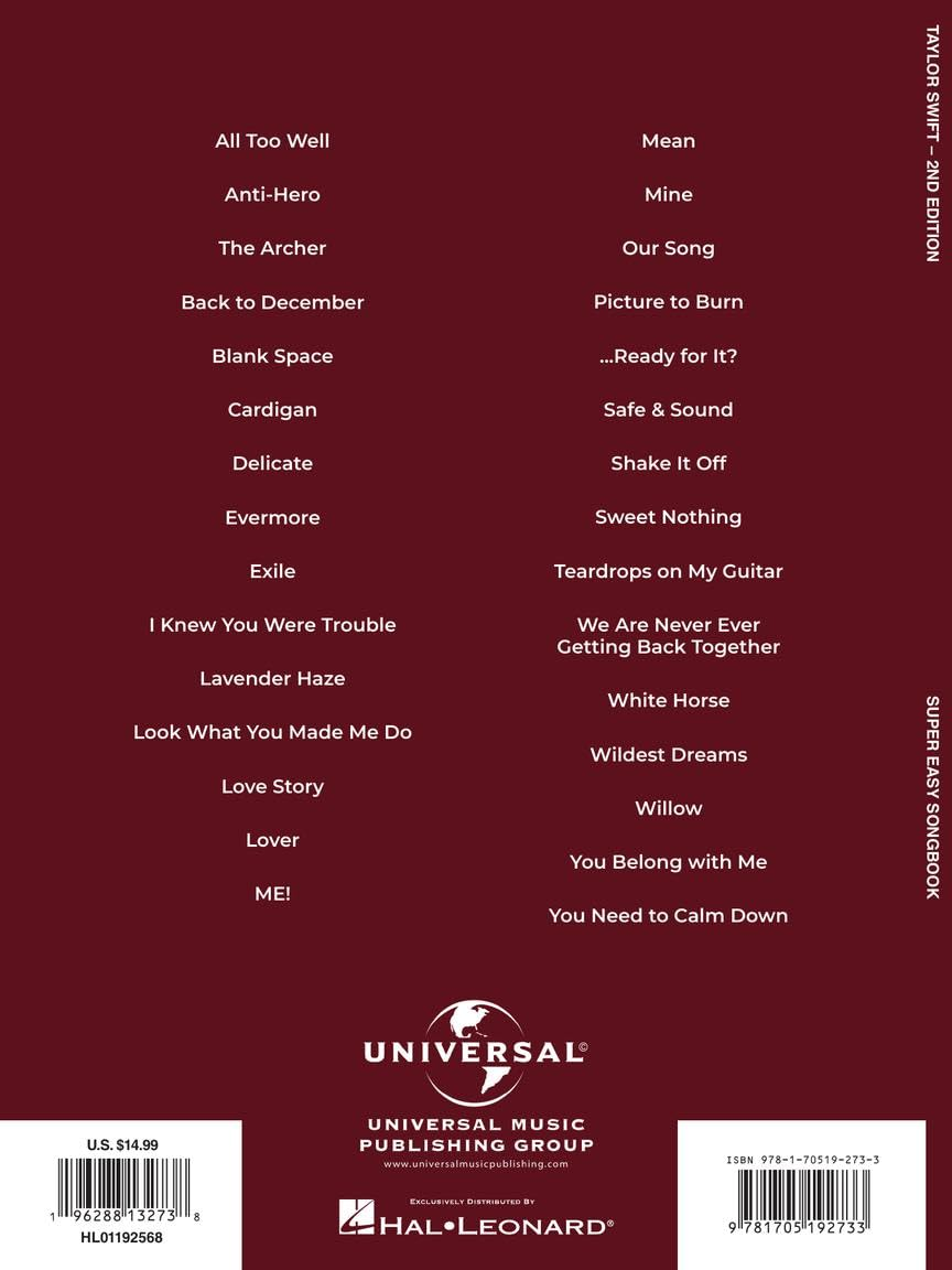 Taylor Swift - Super Easy Songbook - 2Nd Edition image number 2