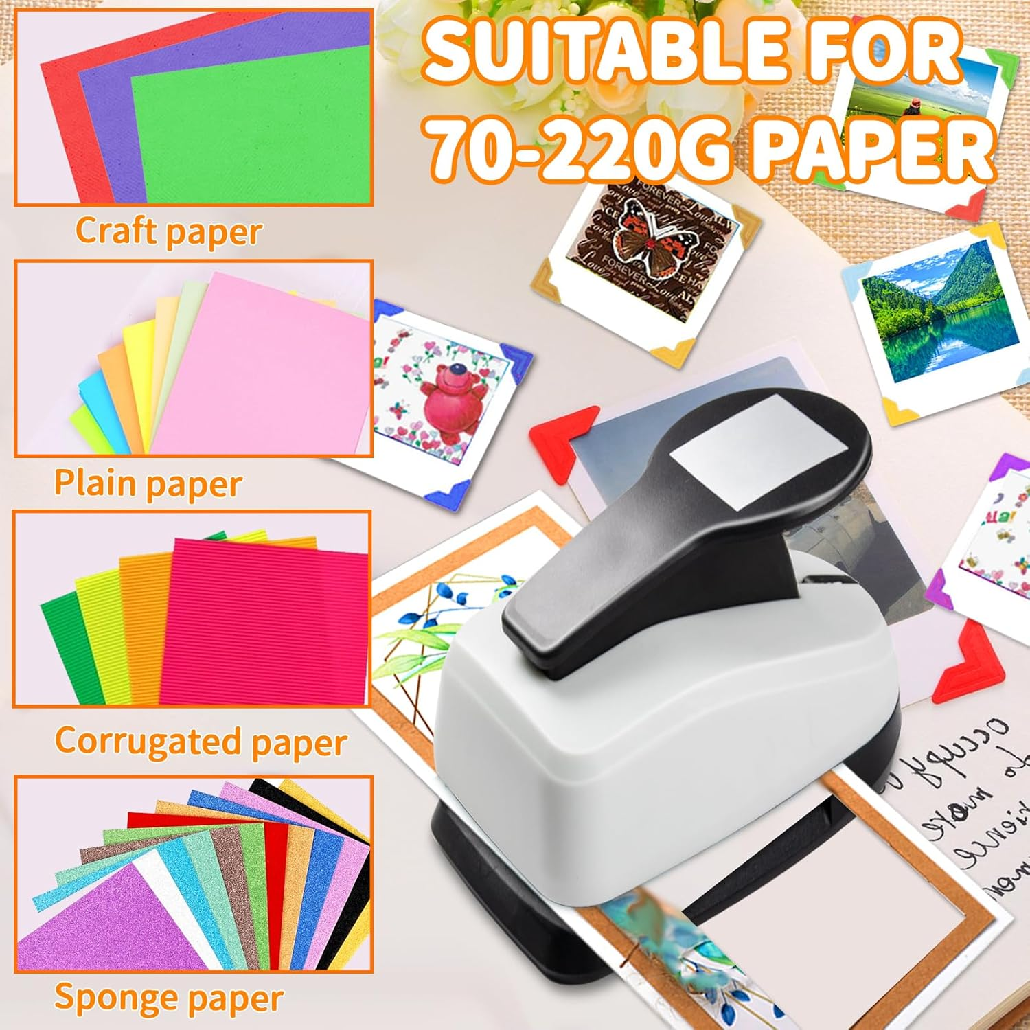 Square Punch 1.42 Inch Square Hole Punch Squares Craft Puncher Hole Punches for Crafts Squares Punches for Scrapbooking Cards DIY Arts Projects