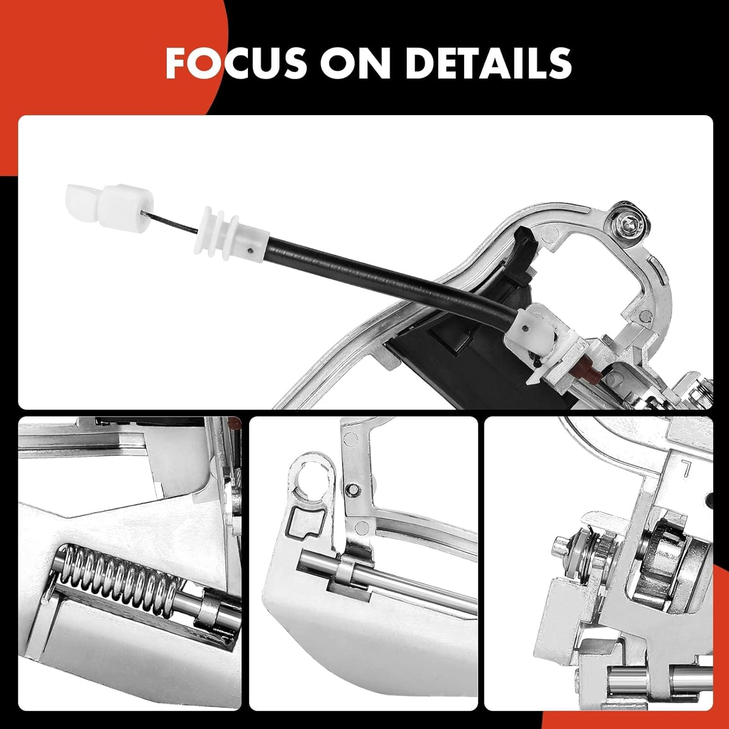 A-Premium outside Door Handle Carrier Compatible with BMW E53 X5 2000-2006, Front Left Driver Side, Replace# 51218243615 image number 2