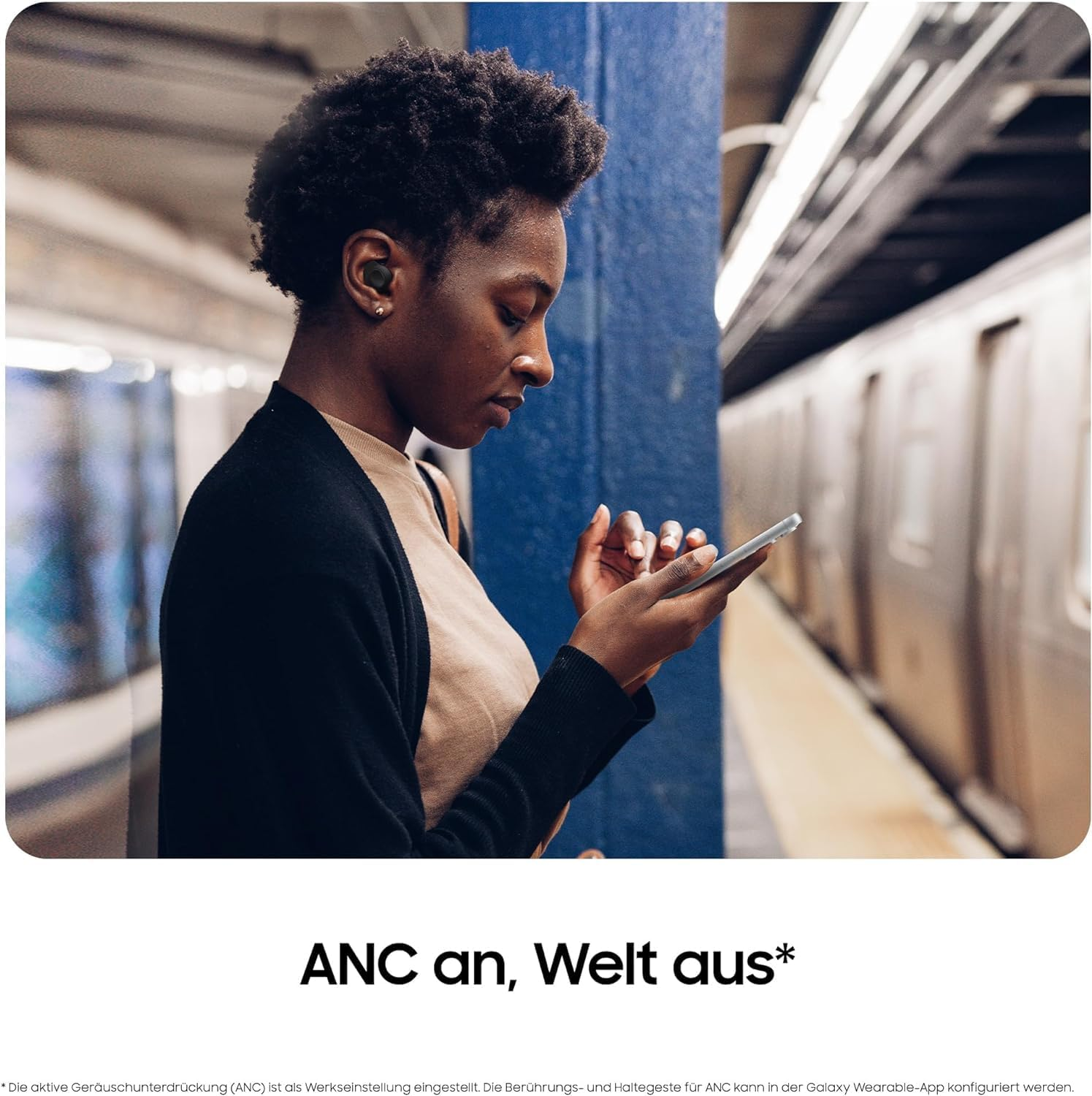 Samsung Galaxy Buds FE Wireless Bluetooth Headphones with Araree Bean Case, Active Noise Cancelling (ANC), 3 Microphones, Touch Control, Deep Bass, with Charging Cable, White [Exclusive to Amazon] image number 3