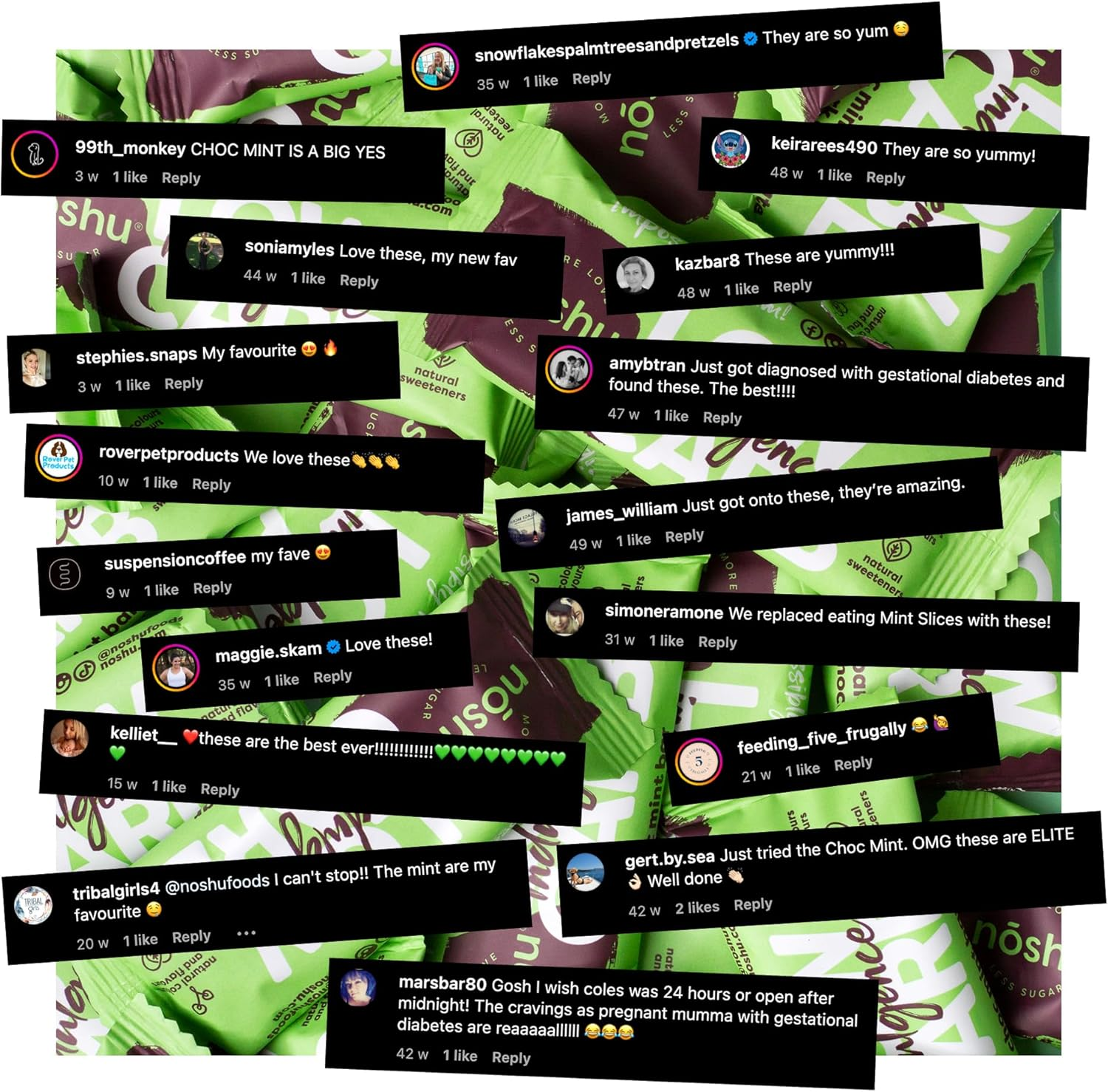 Noshu Low Carb Choc Mint Indulgence Bars &ndash; 5 Pack (150G) image number 3