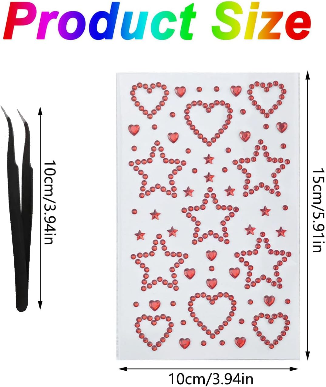 Mtxorvix Face Gems Hair Jewels, Self-Adhesive Eye Rhinestones DIY Stick-On, Self Adhesive and Pearls for Makeup, Festival Jewels, Hair Gems, Body Crystals Pearls for Face, Makeup, Crafts image number 5