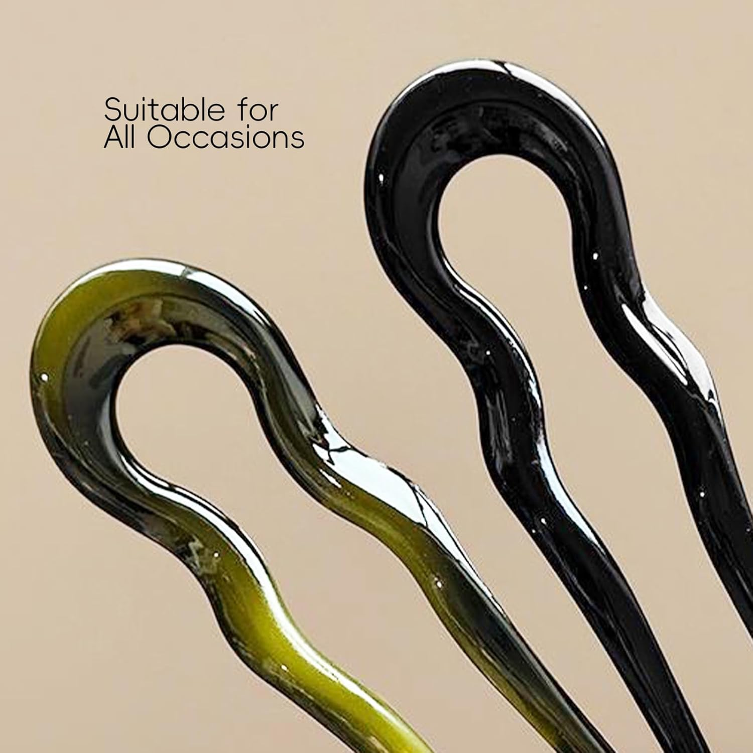 Xlihdzum 3Pcs French Hair Pins U Shaped Hair Forks - Elegant Updo Hair Accessory for Women and Girls for Styling Updos Buns Thick Thin Hair Daily Wear Party Wedding Hairstyle (Sturdy Non Slip) image number 1