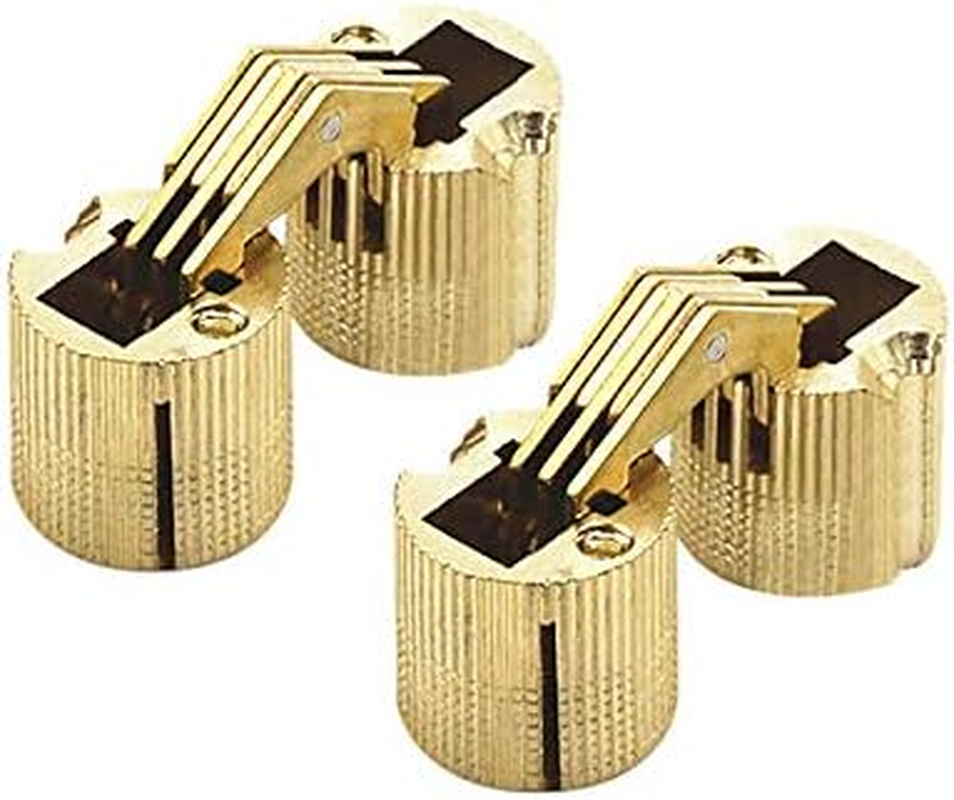 Tophomer 4 Pcs Hidden Copper Barrel Hinges, Classic Style, Unfinished Finish, Recessed Mount, 180 Degree Rotation, 6 Sizes to Choose image number 2
