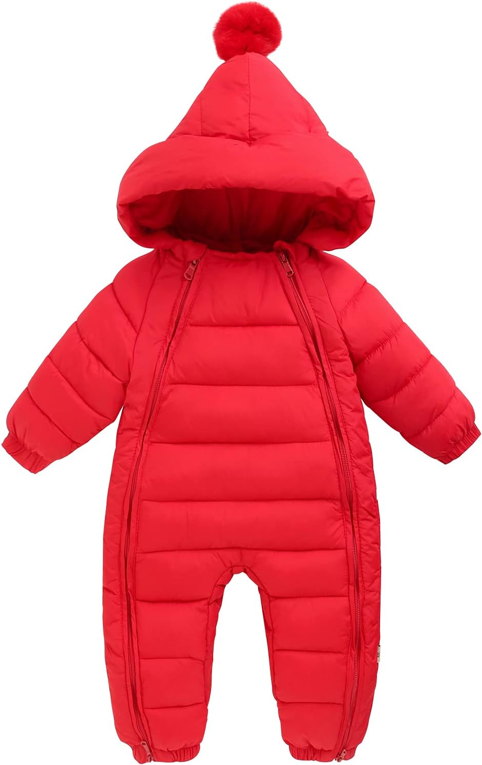 Baby Snowsuit Winter Warm Romper Jumpsuit Boys Girls Hooded down Jacket Double Zip Outerwear