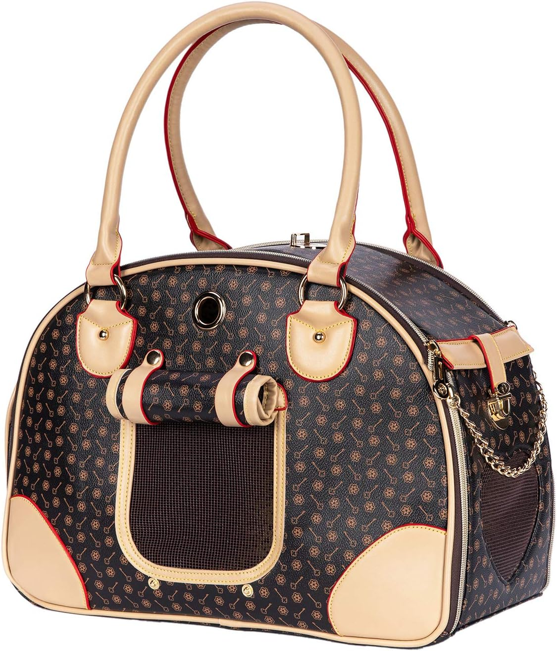 Adriene'S Choice Luxury Pet Carrier, Puppy Small Dog Carrier, Cat Carrier Bag, Waterproof Premium PU Leather Carrying Handbag for Outdoor Travel Walking Hiking Shopping image number 4