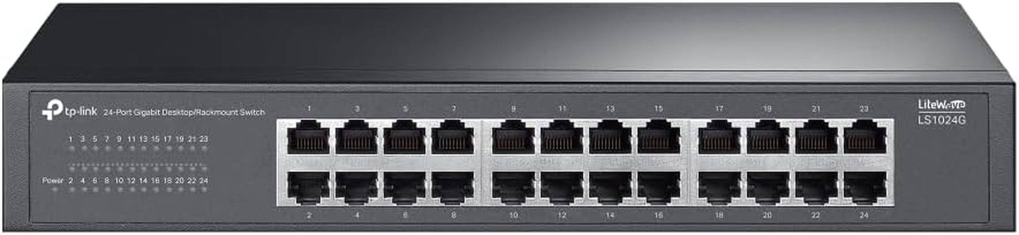 Tp-Link 24-Port Gigabit Desktop/Rackmount Switch, MAC Address Self-Learning, Auto MDI/MDIX, Auto Negotiation, Qos, Fanless Design, Energy-Efficient Technology, Plug & Play, Metal Case(Ls1024G)