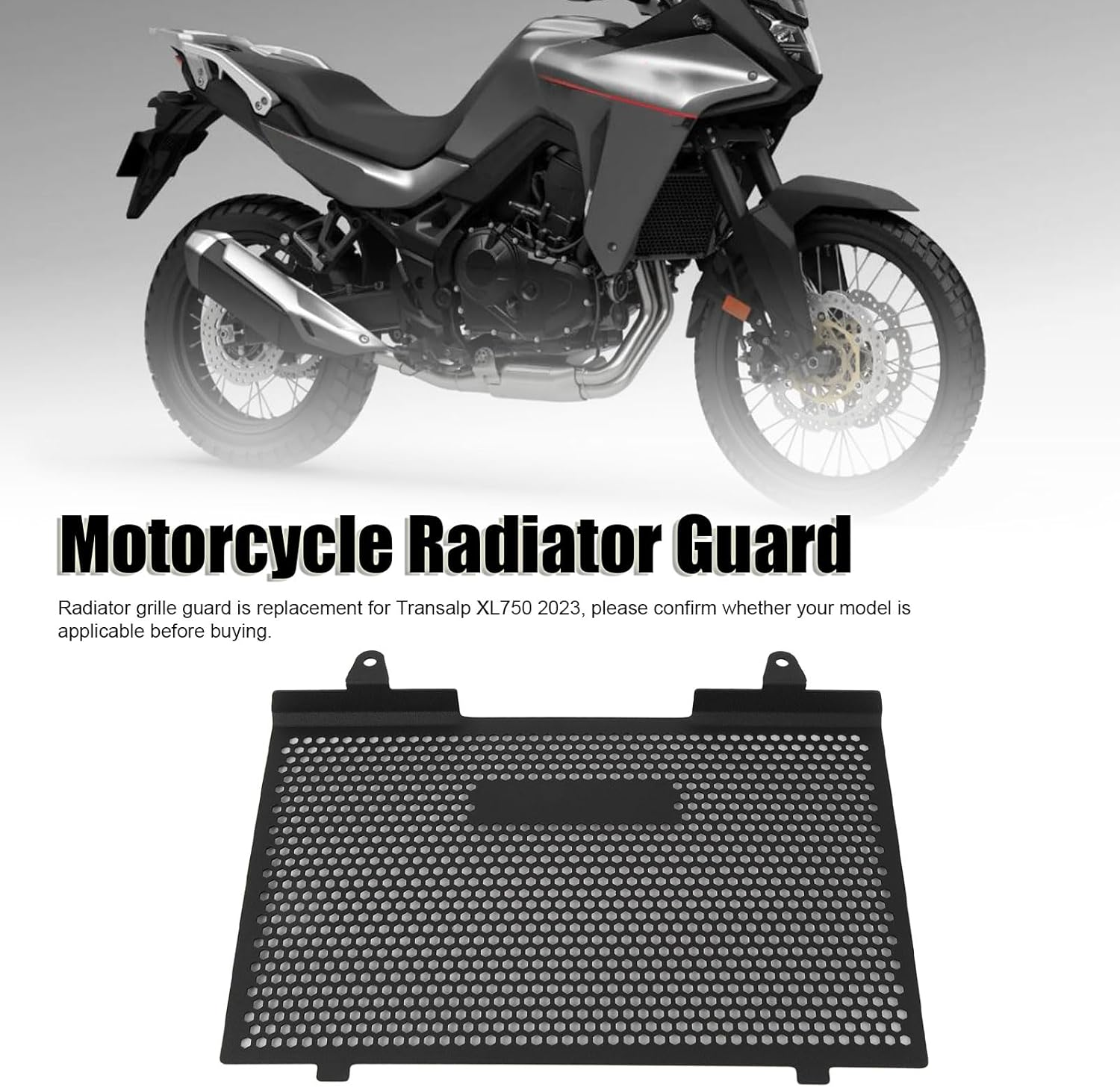 Motorcycle Radiator Guard, Debris Enter Prevention Water Tank Radiator Grill Protective Cover for Transalp XL750 2023, Heat Dissipation, Easy to Install image number 3