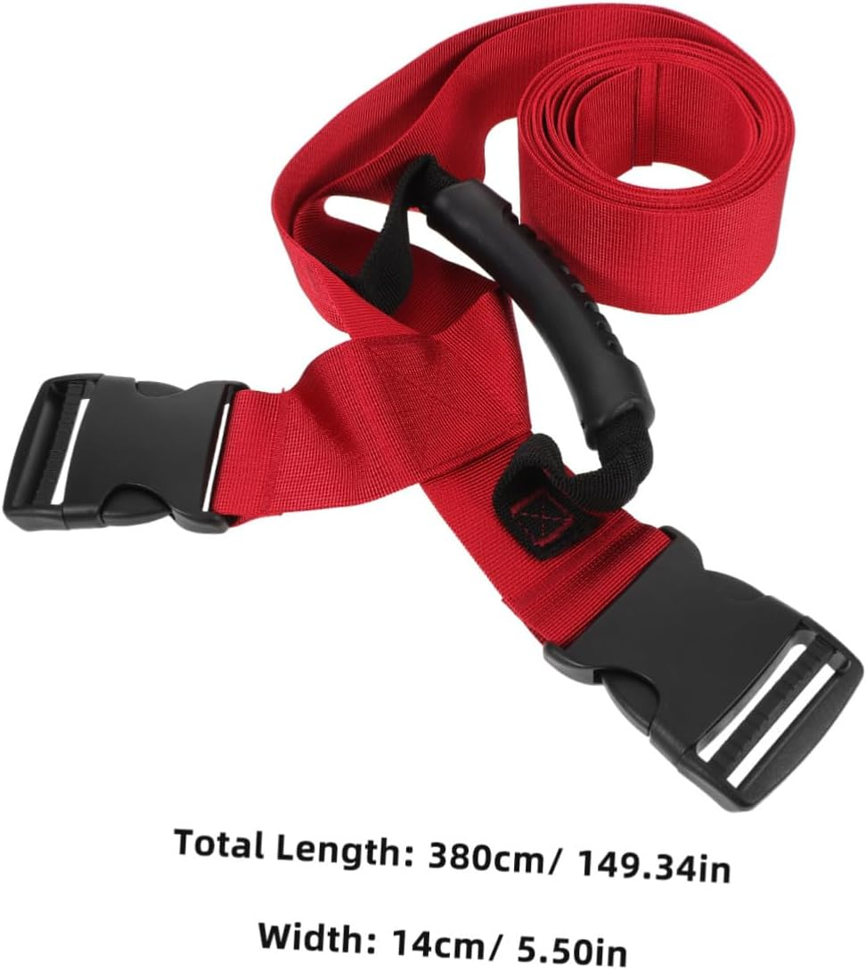 Heavy Duty Moving Straps with Elastic Tie down for Lifting Furniture Appliances Mattresses and Luggage Ergonomic Comfortable Handle Quick Securing System for Travel and Moving image number 1